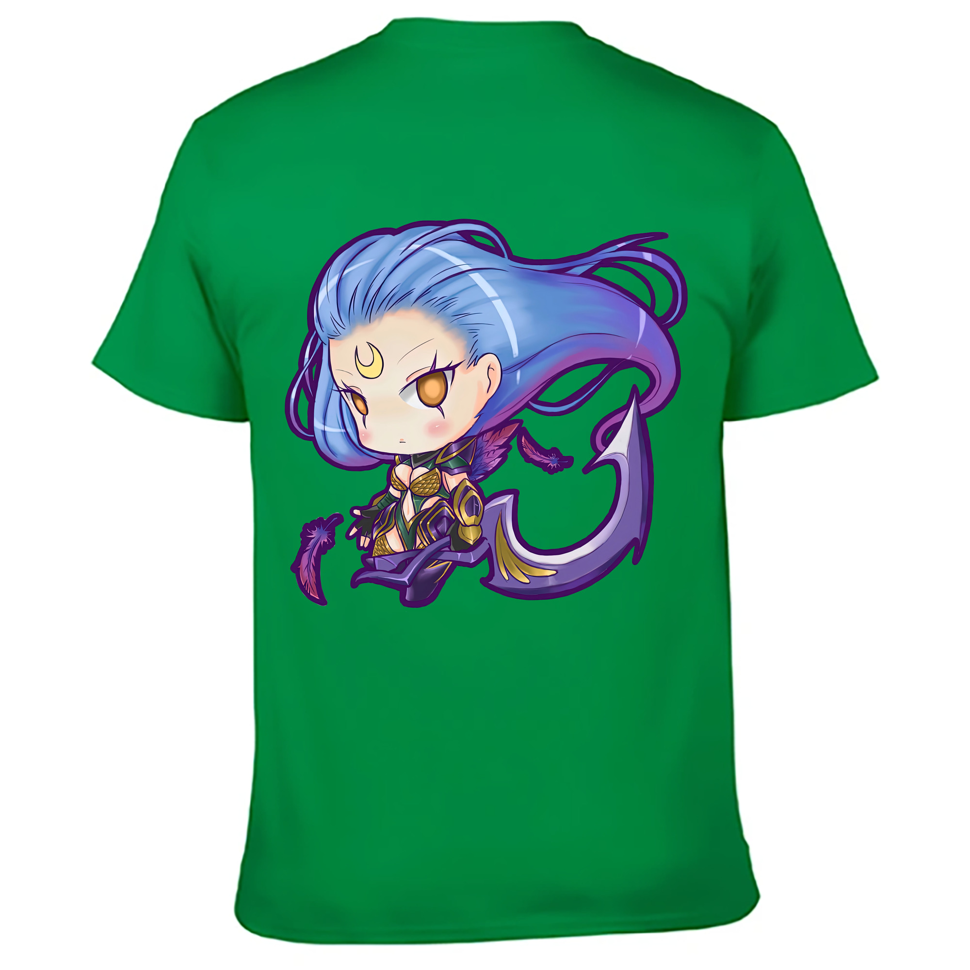 （画像用） リーグ・オブ・レジェンド League of Legends LOL 綿100％ メンズ半袖Tシャツ（バックプリント） 通気性