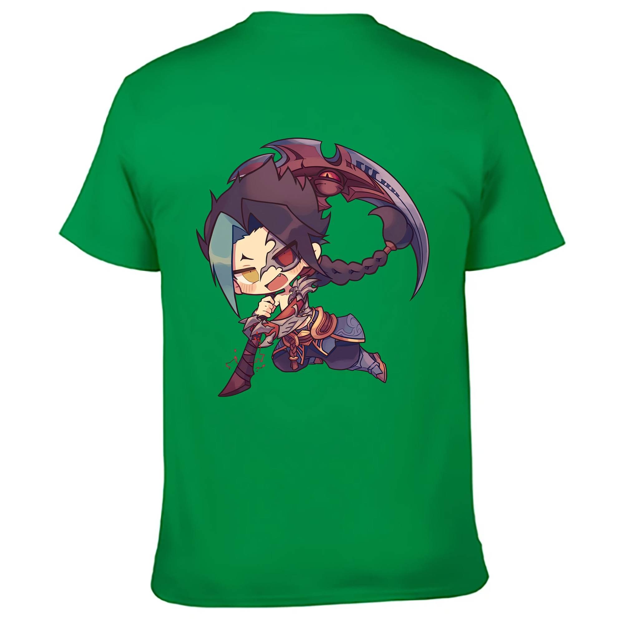 （画像用） リーグ・オブ・レジェンド League of Legends LOL 綿100％ メンズ半袖Tシャツ（バックプリント） 通気性