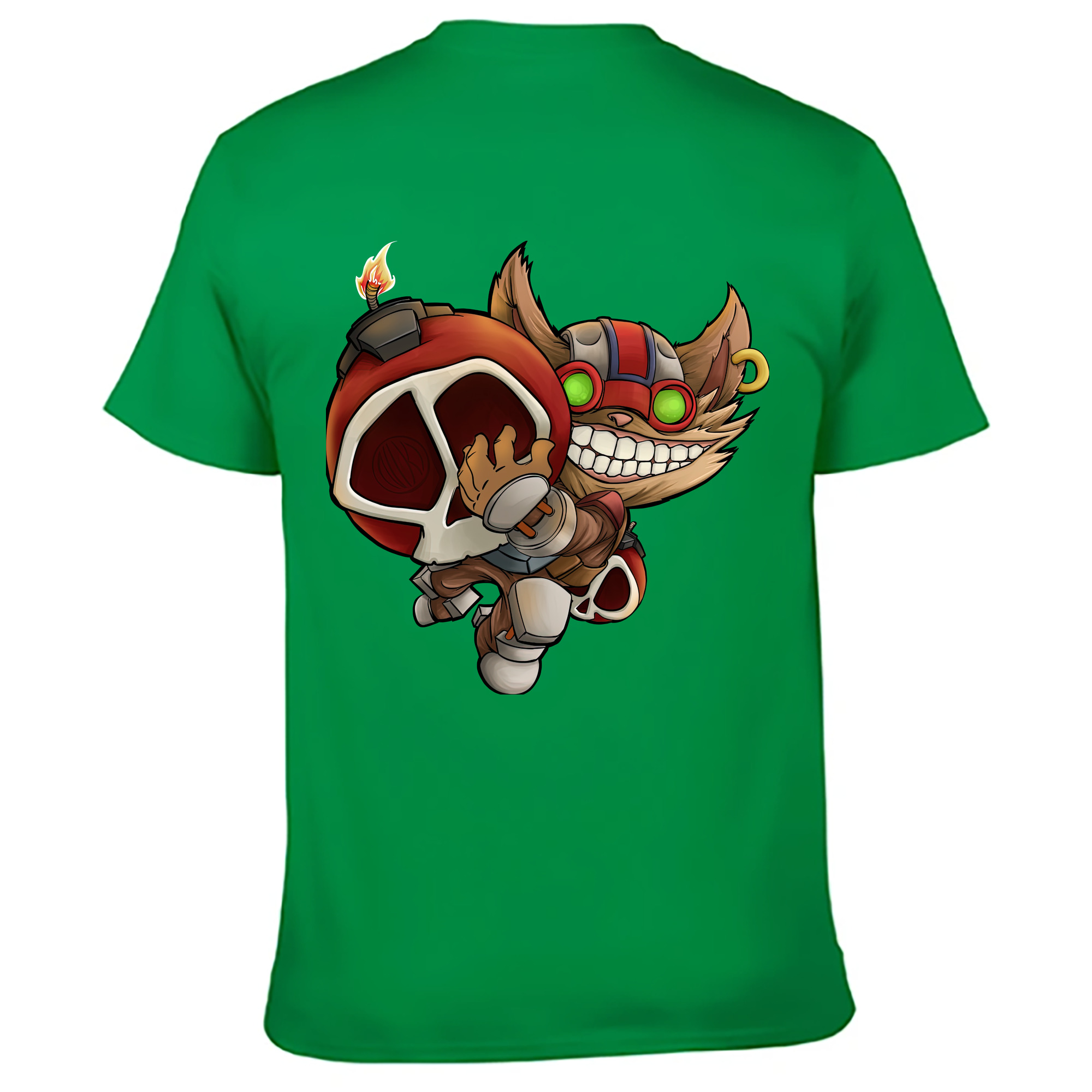 （画像用） リーグ・オブ・レジェンド League of Legends LOL 綿100％ メンズ半袖Tシャツ（バックプリント） 通気性