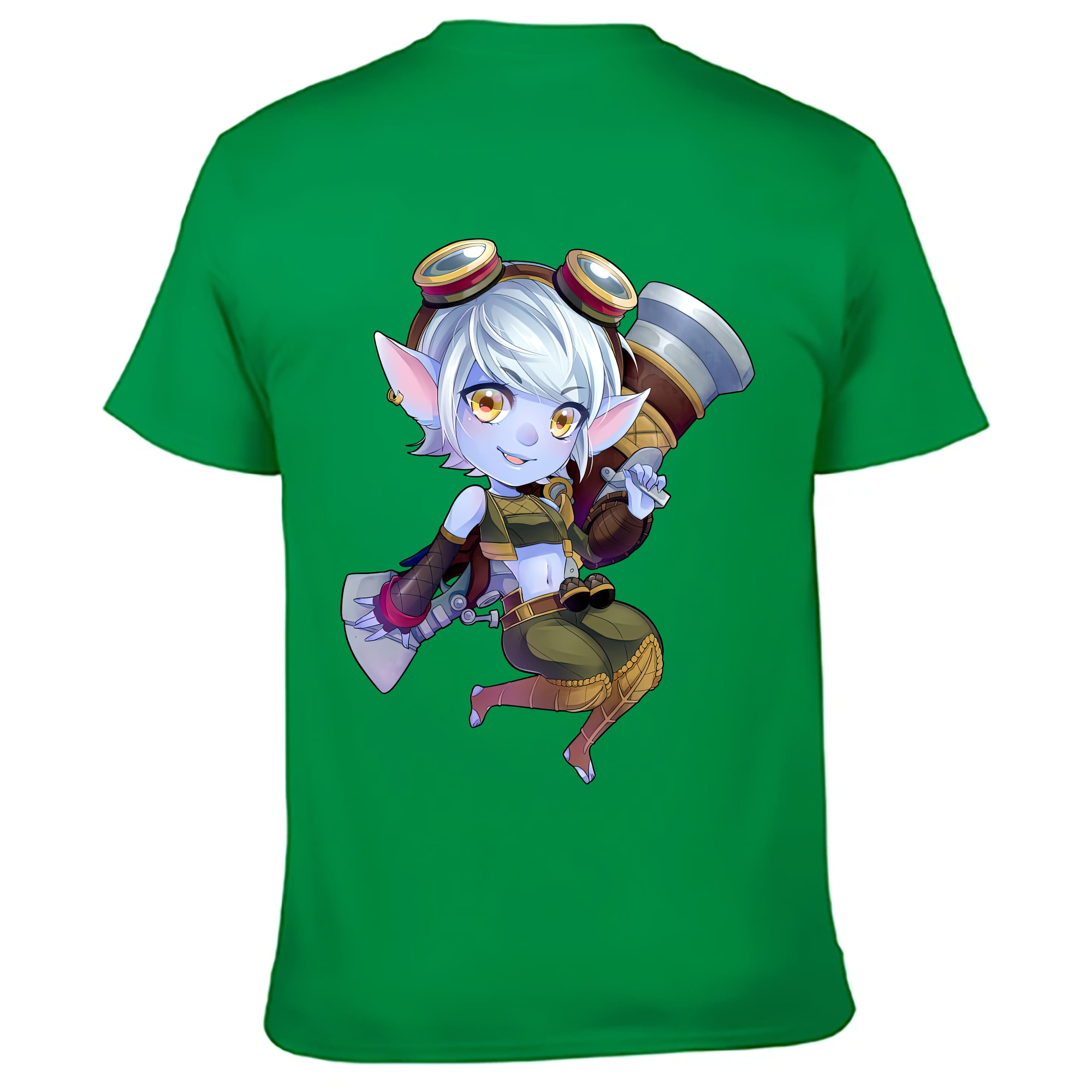 （画像用） リーグ・オブ・レジェンド League of Legends LOL 綿100％ メンズ半袖Tシャツ（バックプリント） 通気性