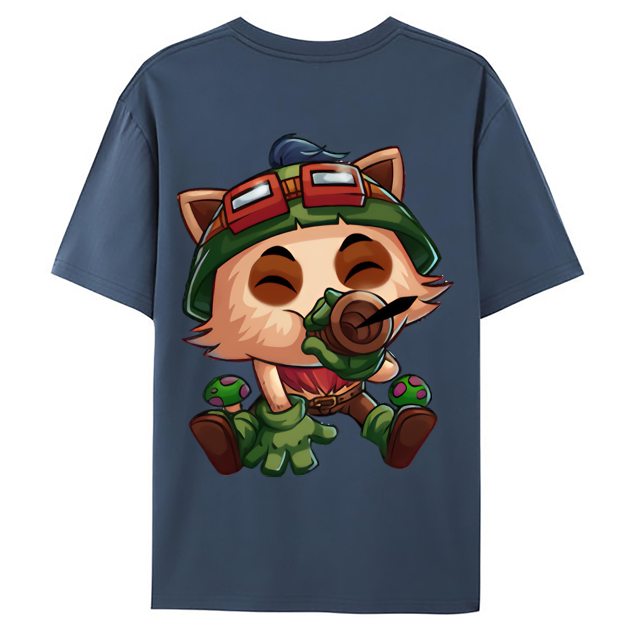 （画像用） リーグ・オブ・レジェンド League of Legends LOL 綿100％ メンズ半袖Tシャツ（バックプリント） 通気性
