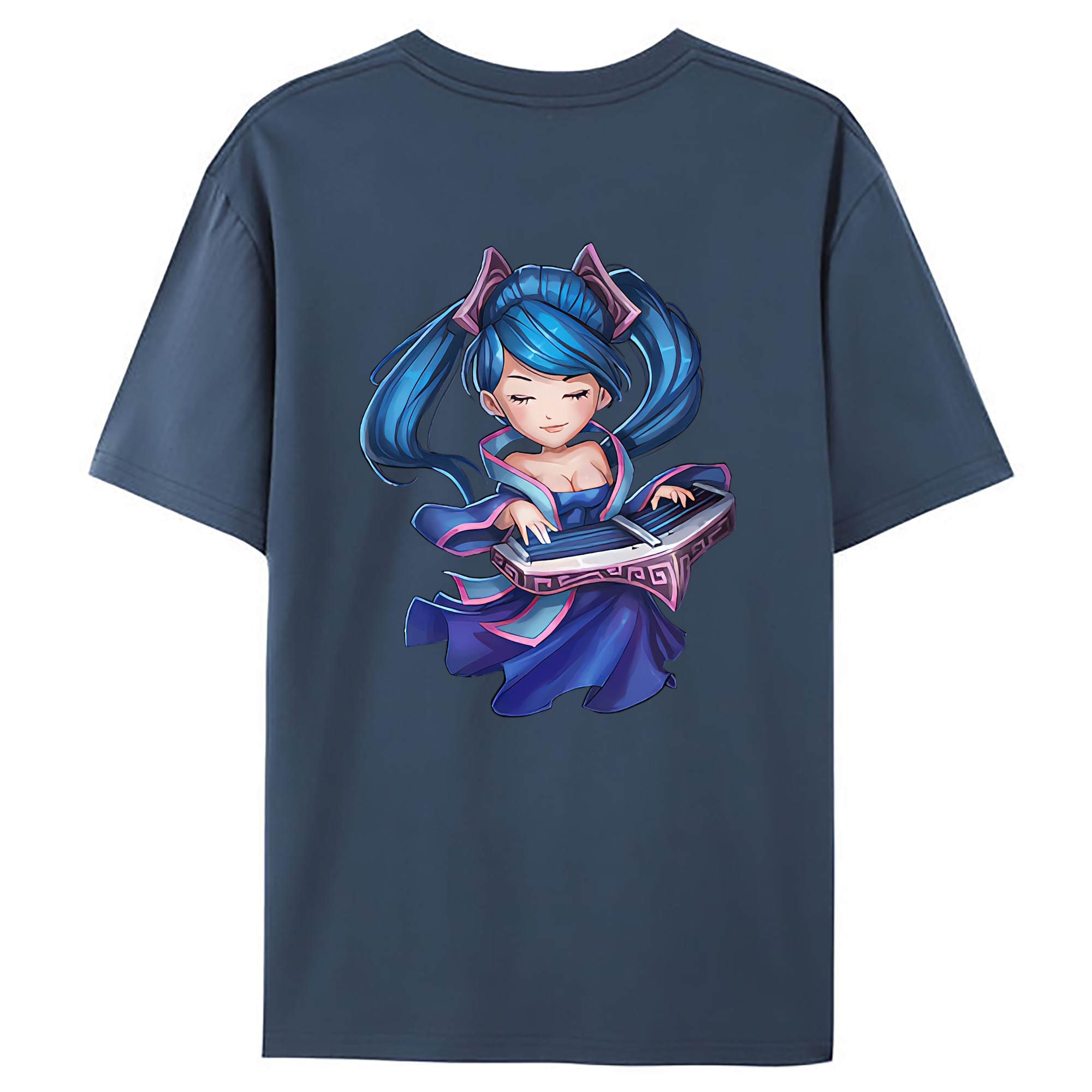 （画像用） リーグ・オブ・レジェンド League of Legends LOL 綿100％ メンズ半袖Tシャツ（バックプリント） 通気性