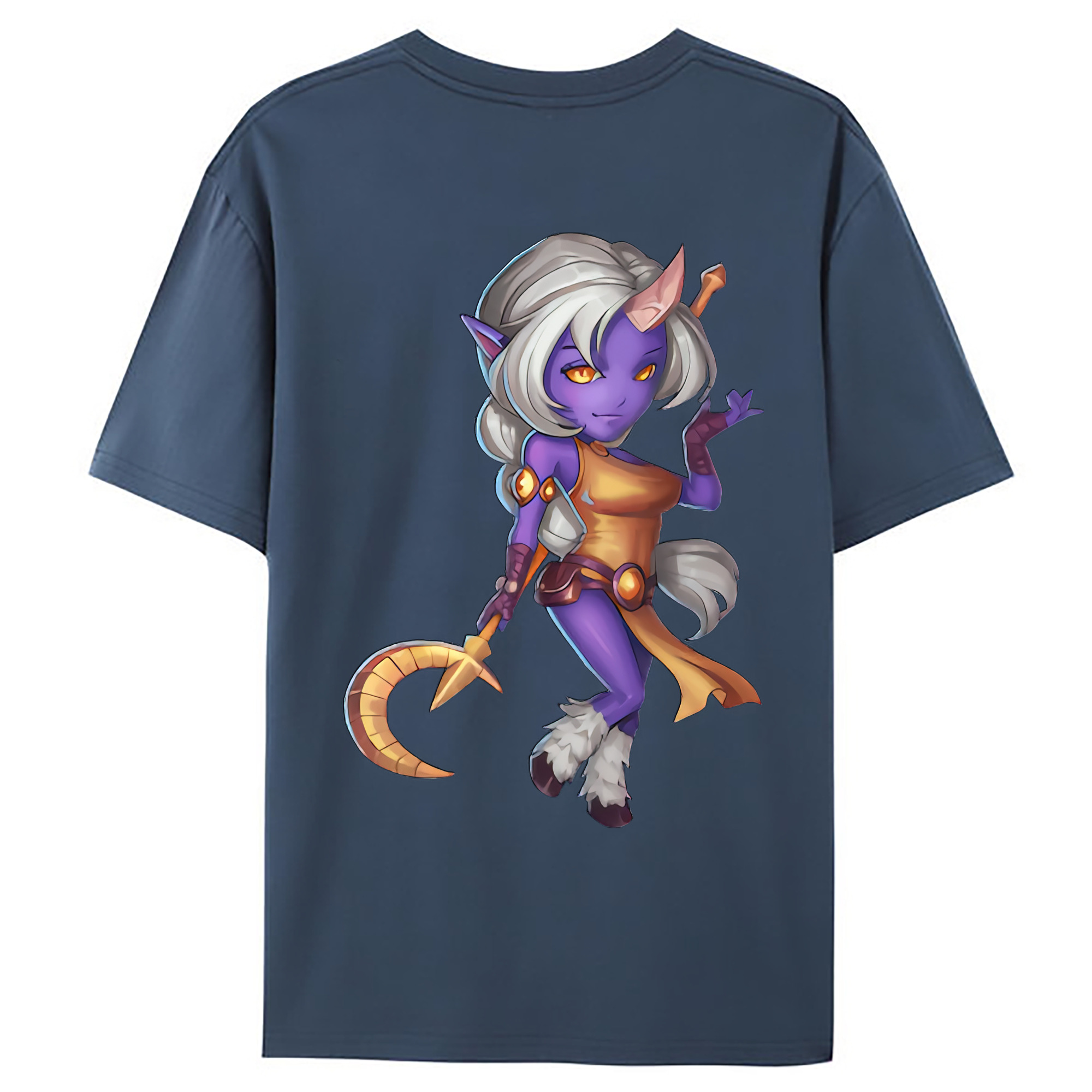 （画像用） リーグ・オブ・レジェンド League of Legends LOL 綿100％ メンズ半袖Tシャツ（バックプリント） 通気性