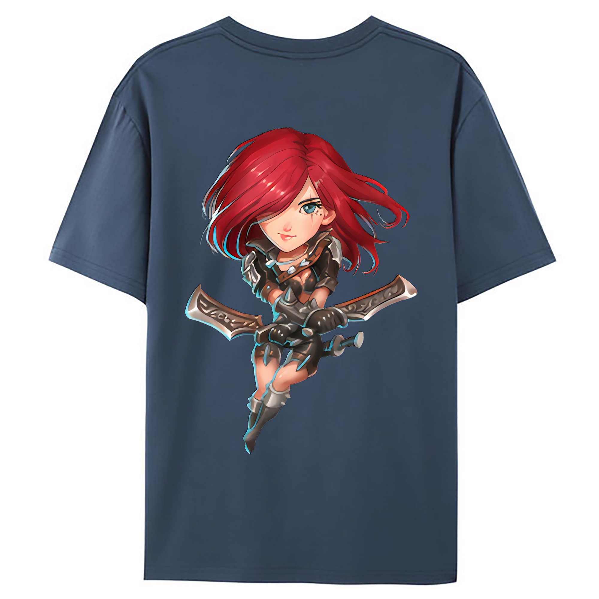 （画像用） リーグ・オブ・レジェンド League of Legends LOL 綿100％ メンズ半袖Tシャツ（バックプリント） 通気性