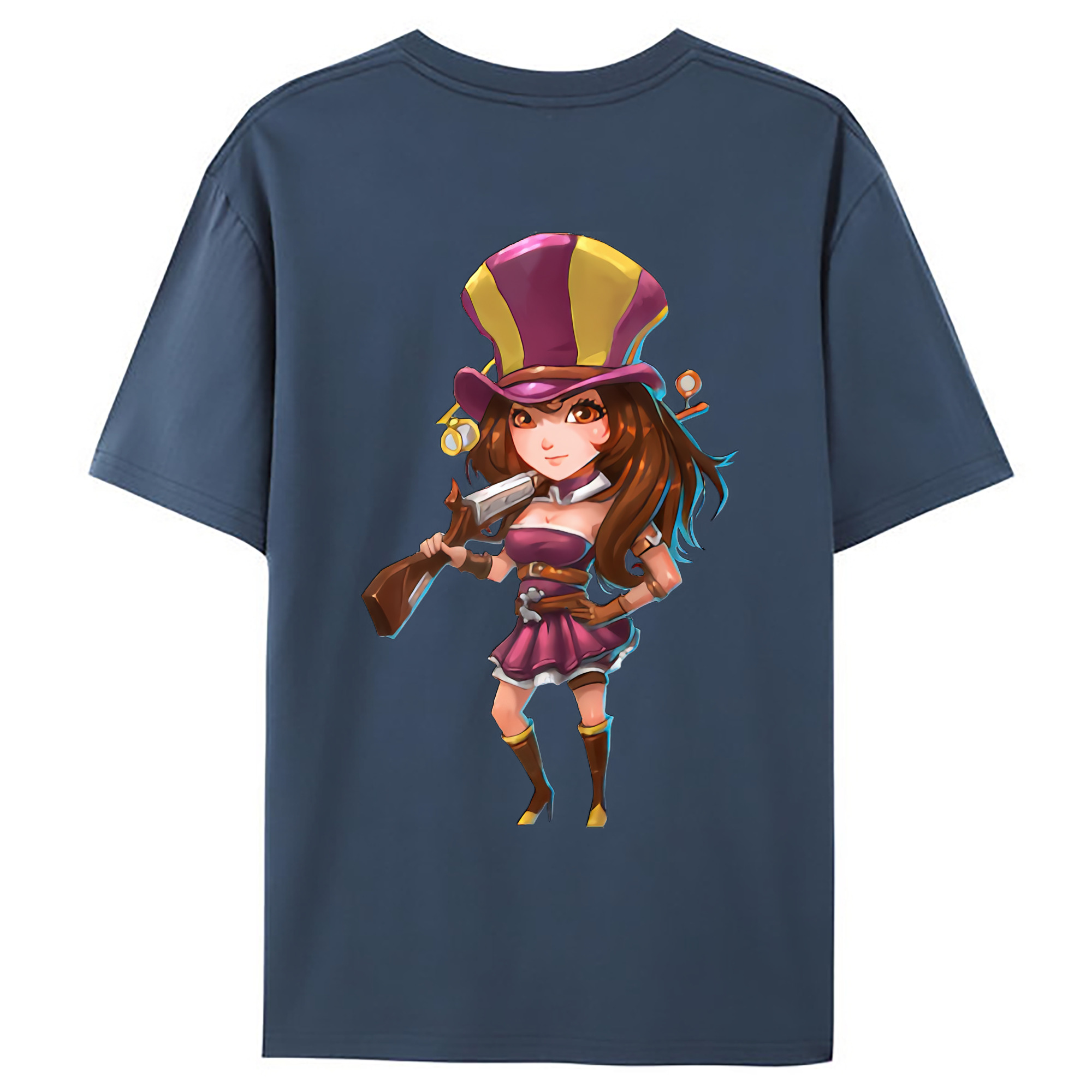 （画像用） リーグ・オブ・レジェンド League of Legends LOL 綿100％ メンズ半袖Tシャツ（バックプリント） 通気性