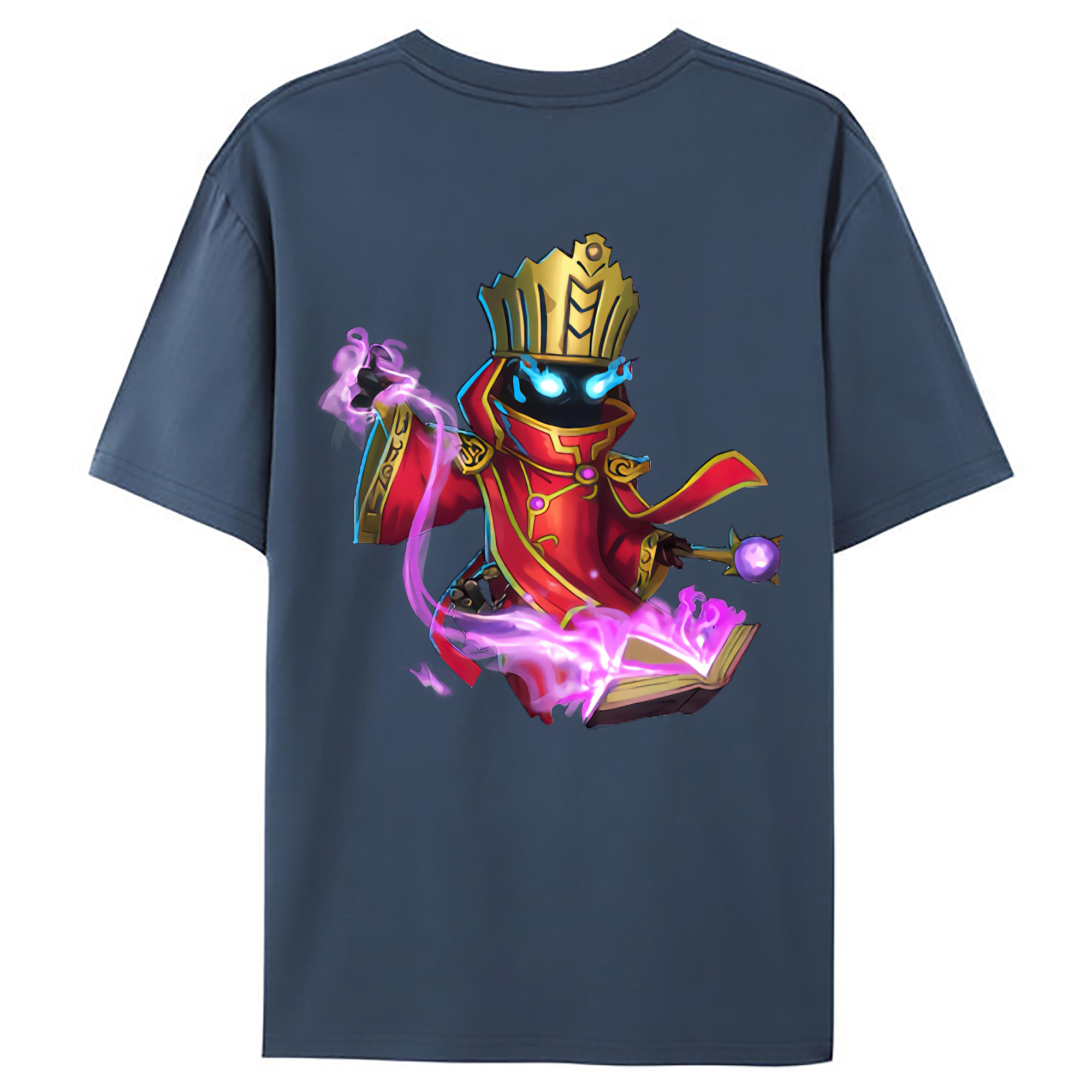 （画像用） リーグ・オブ・レジェンド League of Legends LOL 綿100％ メンズ半袖Tシャツ（バックプリント） 通気性