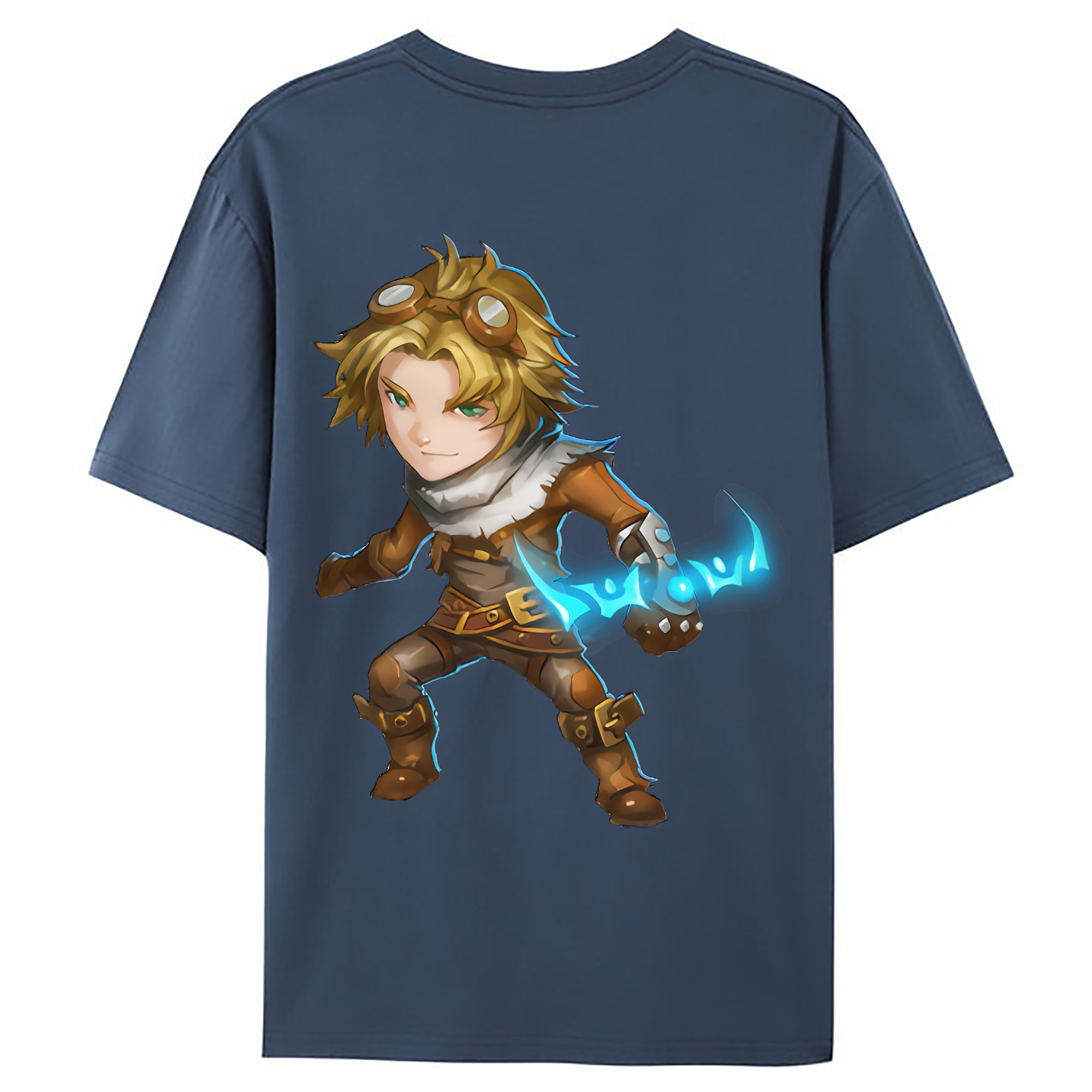 （画像用） リーグ・オブ・レジェンド League of Legends LOL 綿100％ メンズ半袖Tシャツ（バックプリント） 通気性