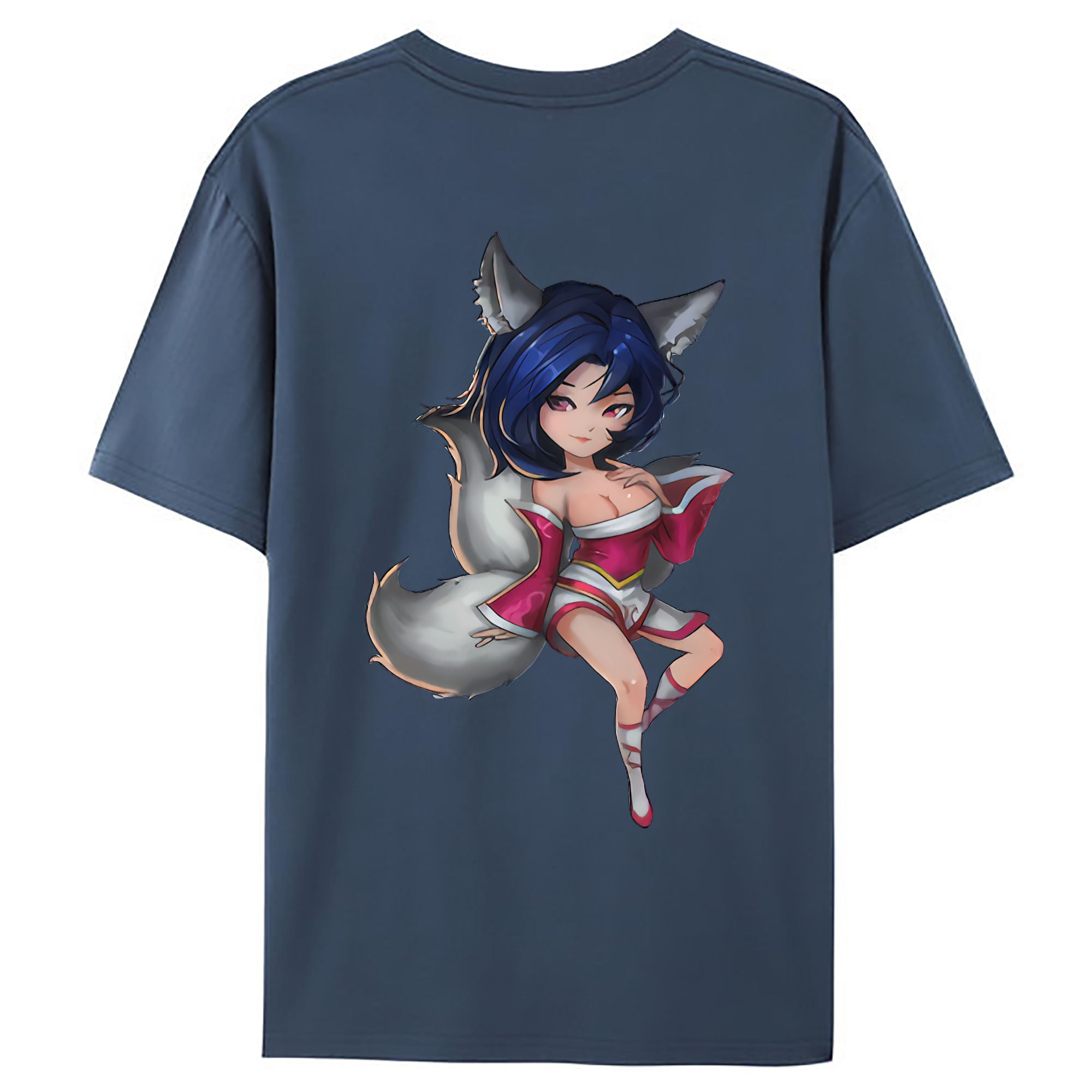 （画像用） リーグ・オブ・レジェンド League of Legends LOL 綿100％ メンズ半袖Tシャツ（バックプリント） 通気性