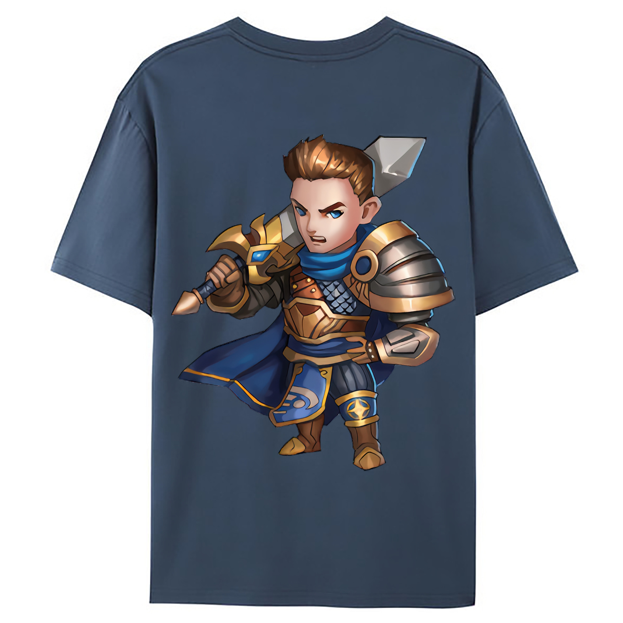 （画像用） リーグ・オブ・レジェンド League of Legends LOL 綿100％ メンズ半袖Tシャツ（バックプリント） 通気性