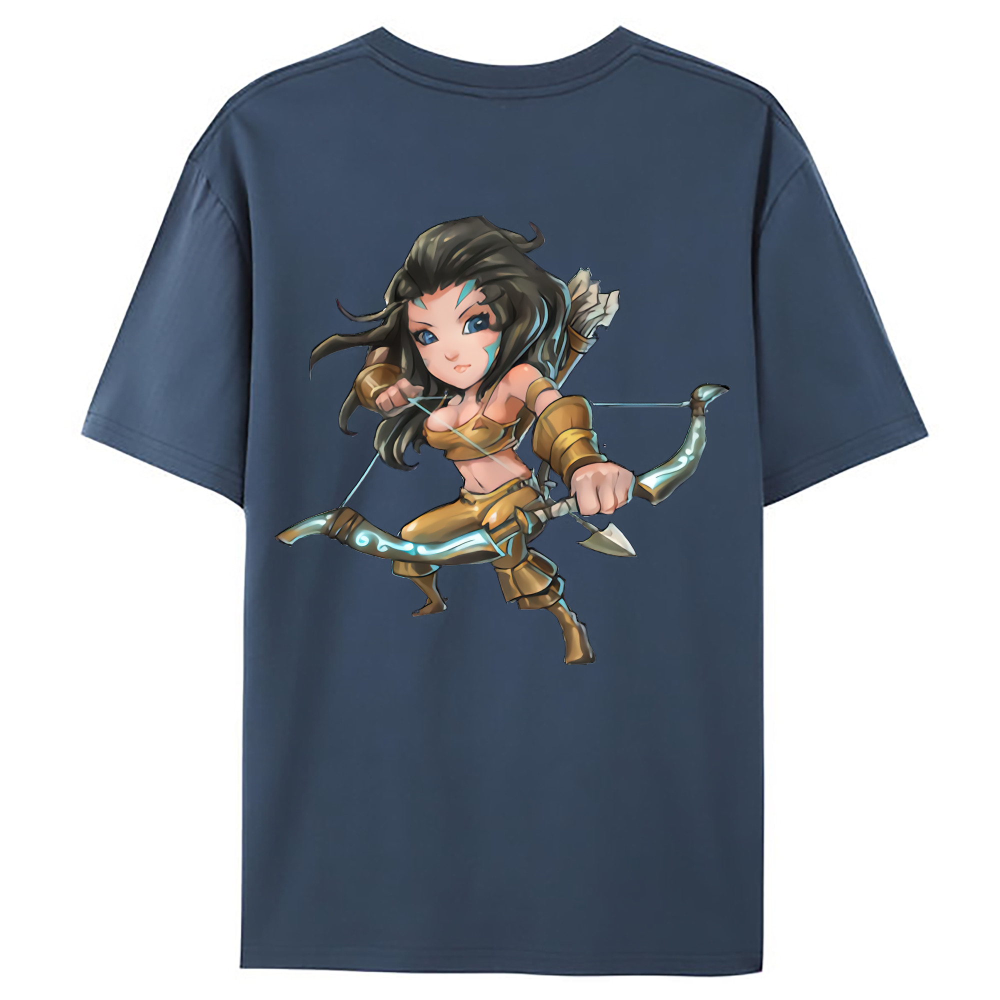 （画像用） リーグ・オブ・レジェンド League of Legends LOL 綿100％ メンズ半袖Tシャツ（バックプリント） 通気性