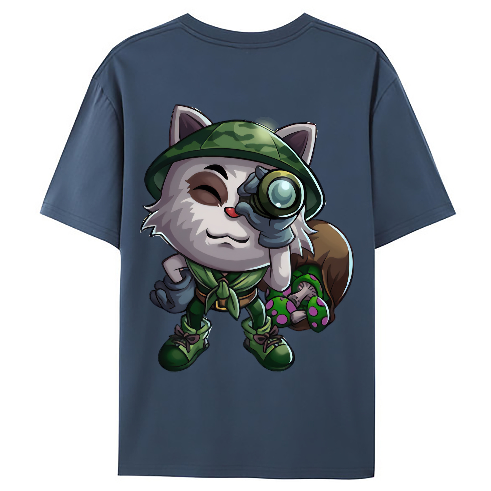 （画像用） リーグ・オブ・レジェンド League of Legends LOL 綿100％ メンズ半袖Tシャツ（バックプリント） 通気性