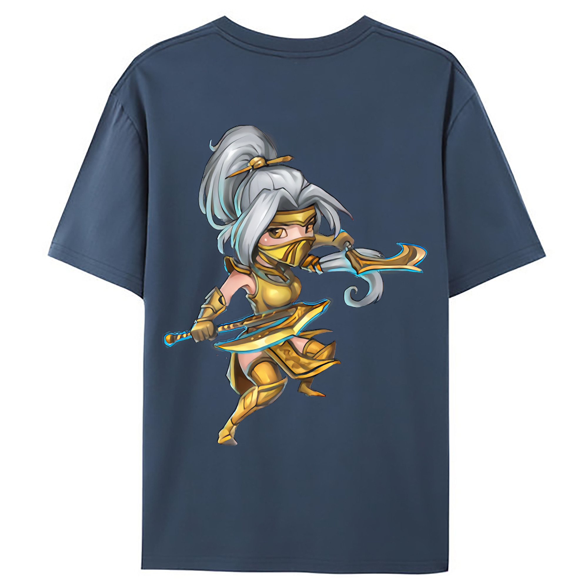 （画像用） リーグ・オブ・レジェンド League of Legends LOL 綿100％ メンズ半袖Tシャツ（バックプリント） 通気性