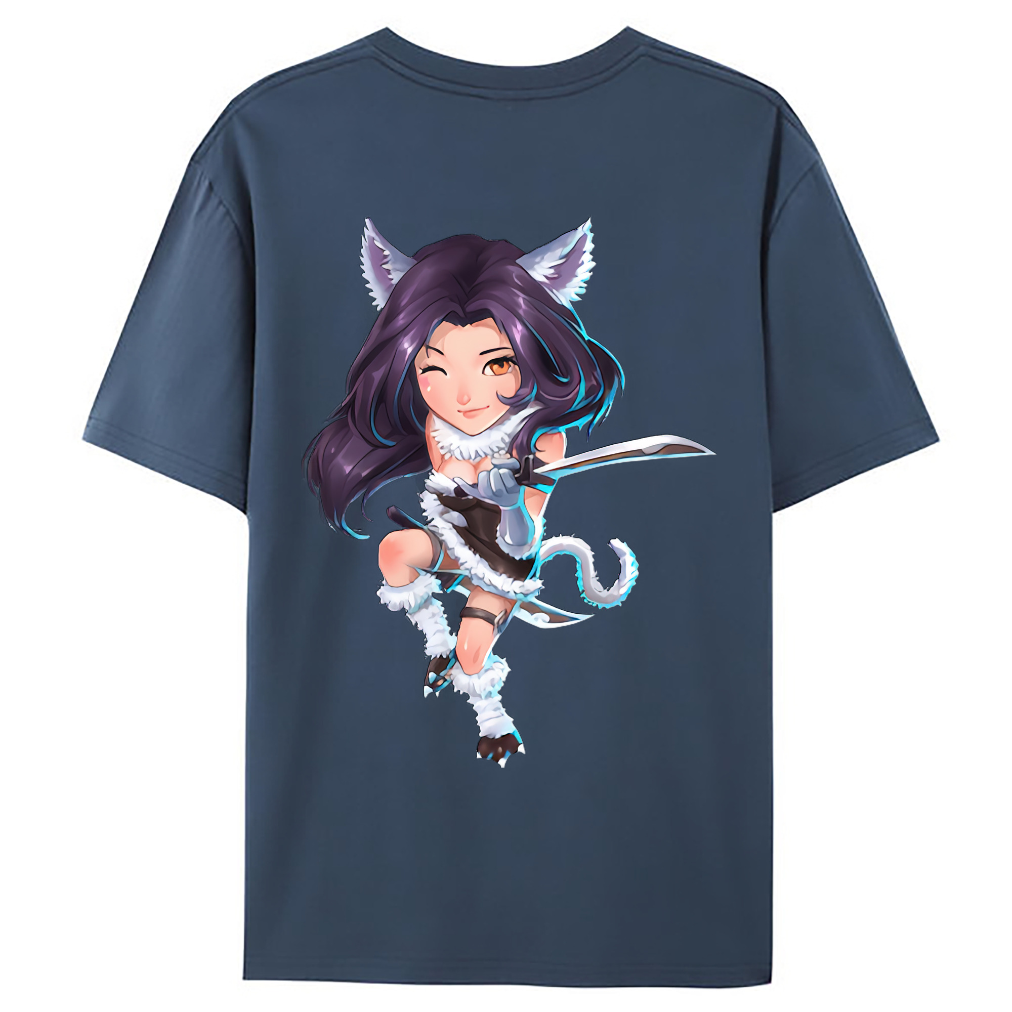 （画像用） リーグ・オブ・レジェンド League of Legends LOL 綿100％ メンズ半袖Tシャツ（バックプリント） 通気性