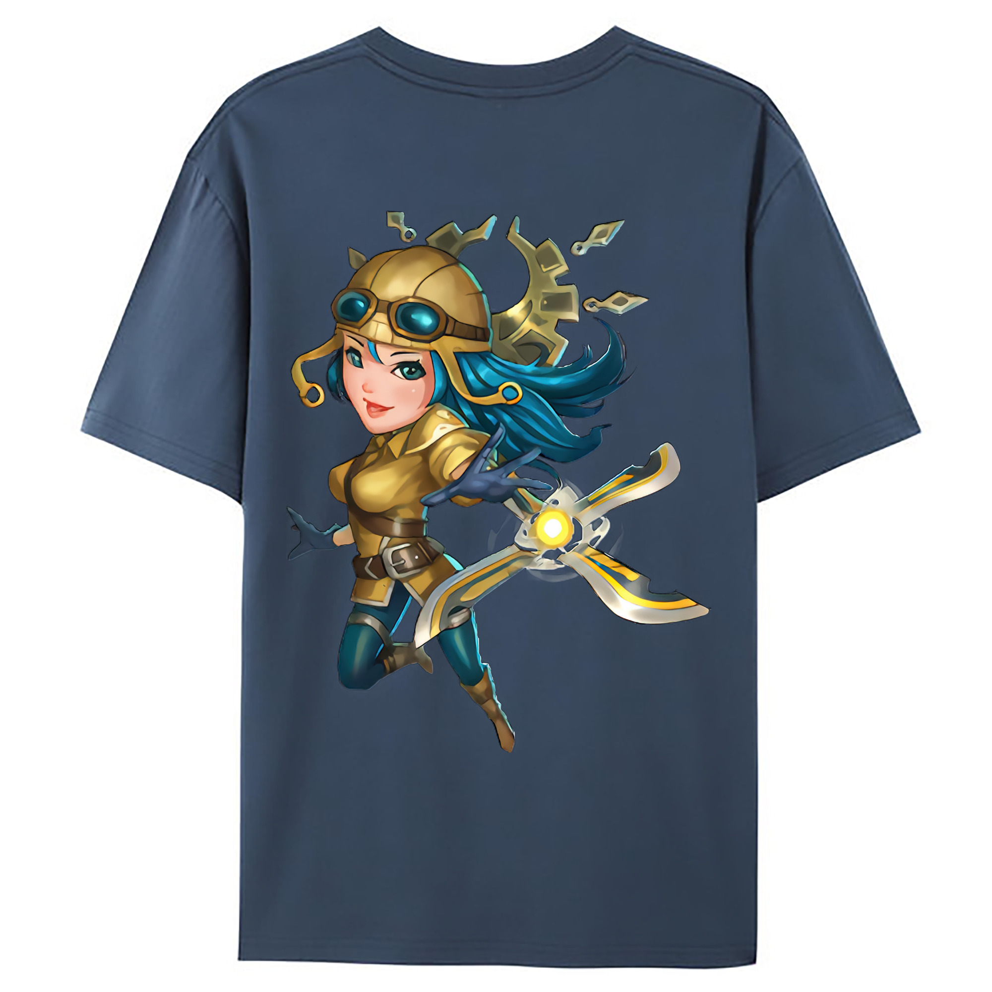 （画像用） リーグ・オブ・レジェンド League of Legends LOL 綿100％ メンズ半袖Tシャツ（バックプリント） 通気性