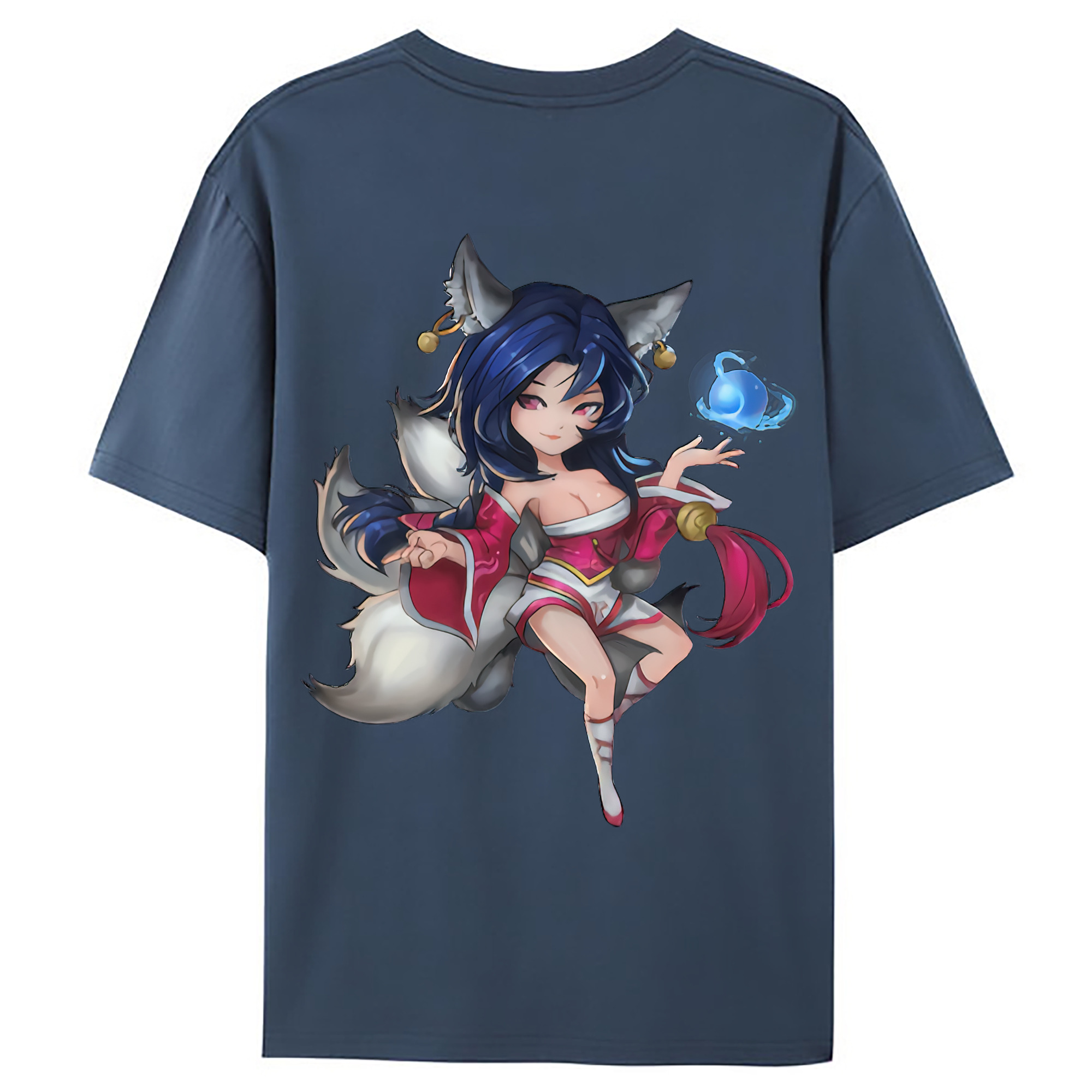 （画像用） リーグ・オブ・レジェンド League of Legends LOL 綿100％ メンズ半袖Tシャツ（バックプリント） 通気性