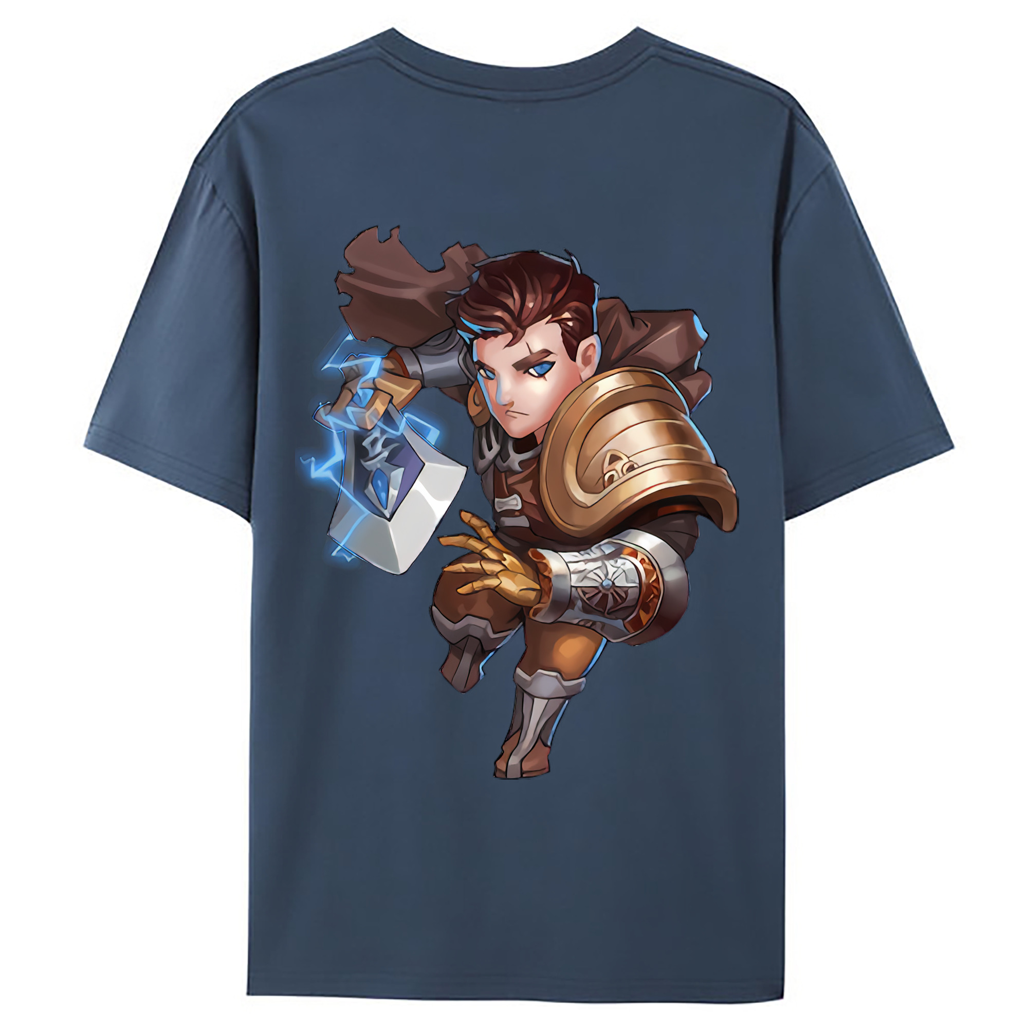（画像用） リーグ・オブ・レジェンド League of Legends LOL 綿100％ メンズ半袖Tシャツ（バックプリント） 通気性