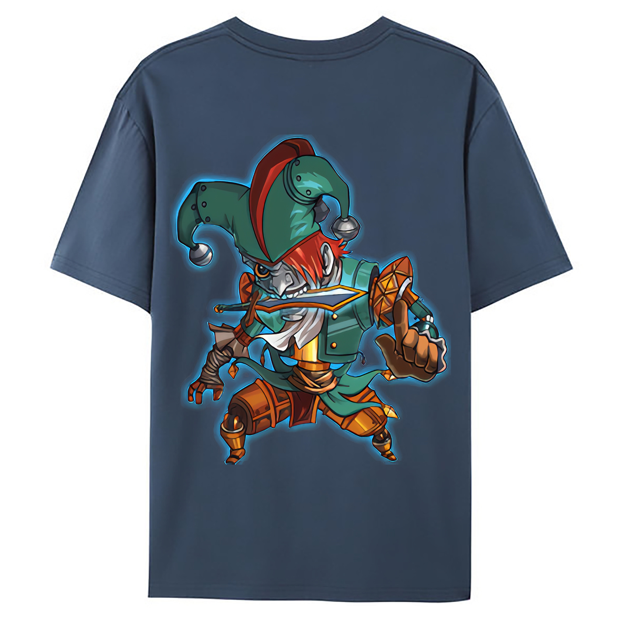 （画像用） リーグ・オブ・レジェンド League of Legends LOL 綿100％ メンズ半袖Tシャツ（バックプリント） 通気性