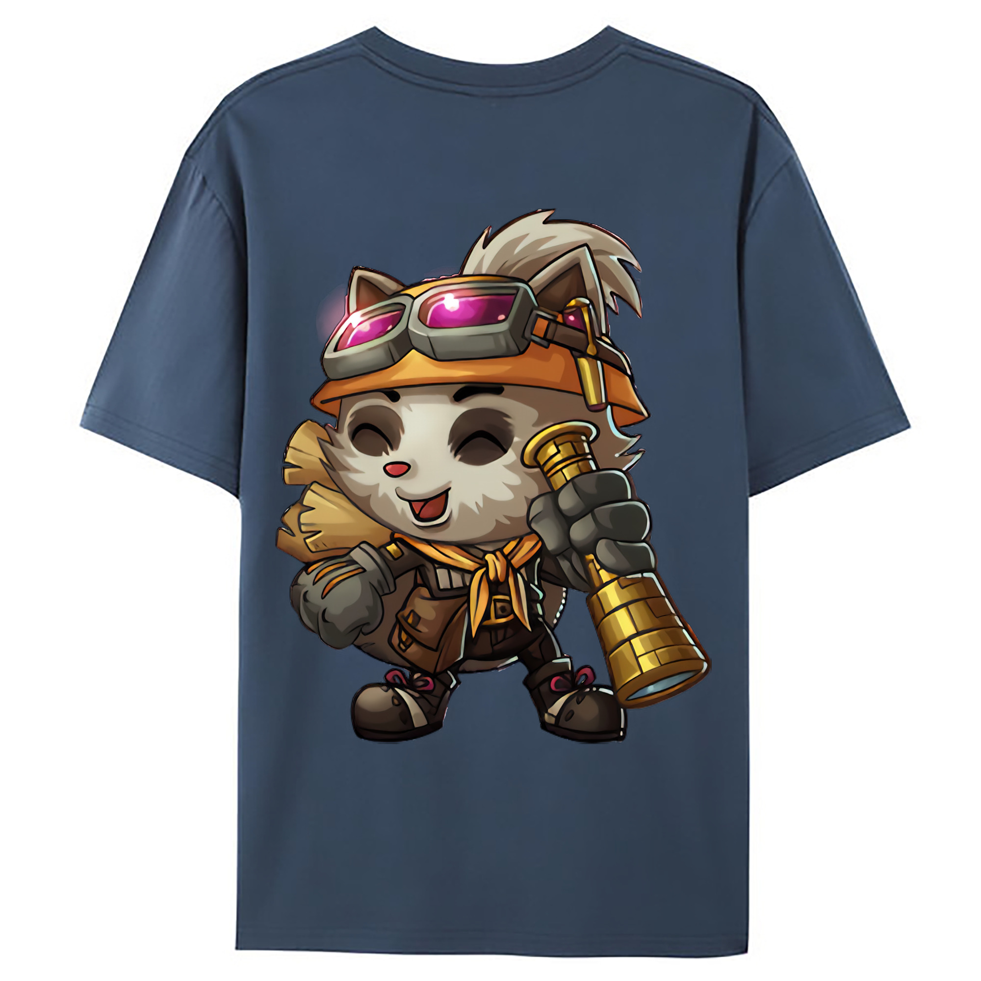 （画像用） リーグ・オブ・レジェンド League of Legends LOL 綿100％ メンズ半袖Tシャツ（バックプリント） 通気性