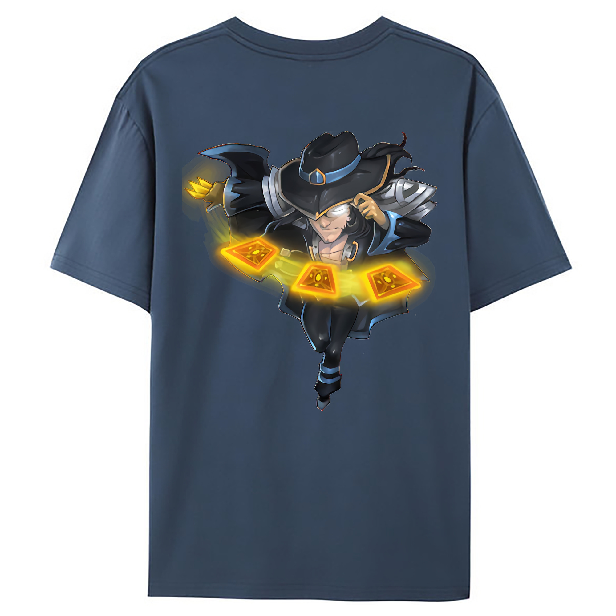 （画像用） リーグ・オブ・レジェンド League of Legends LOL 綿100％ メンズ半袖Tシャツ（バックプリント） 通気性