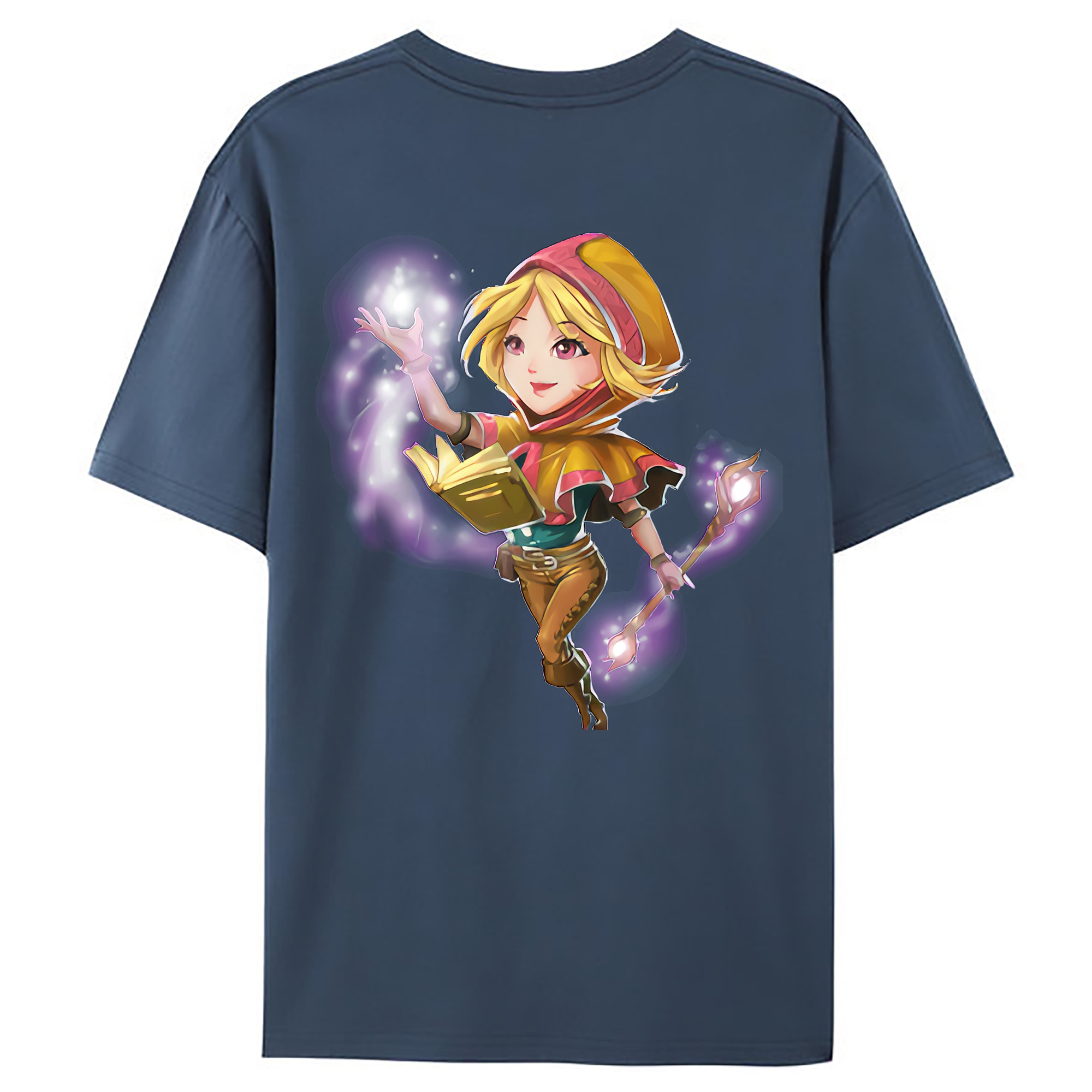 （画像用） リーグ・オブ・レジェンド League of Legends LOL 綿100％ メンズ半袖Tシャツ（バックプリント） 通気性