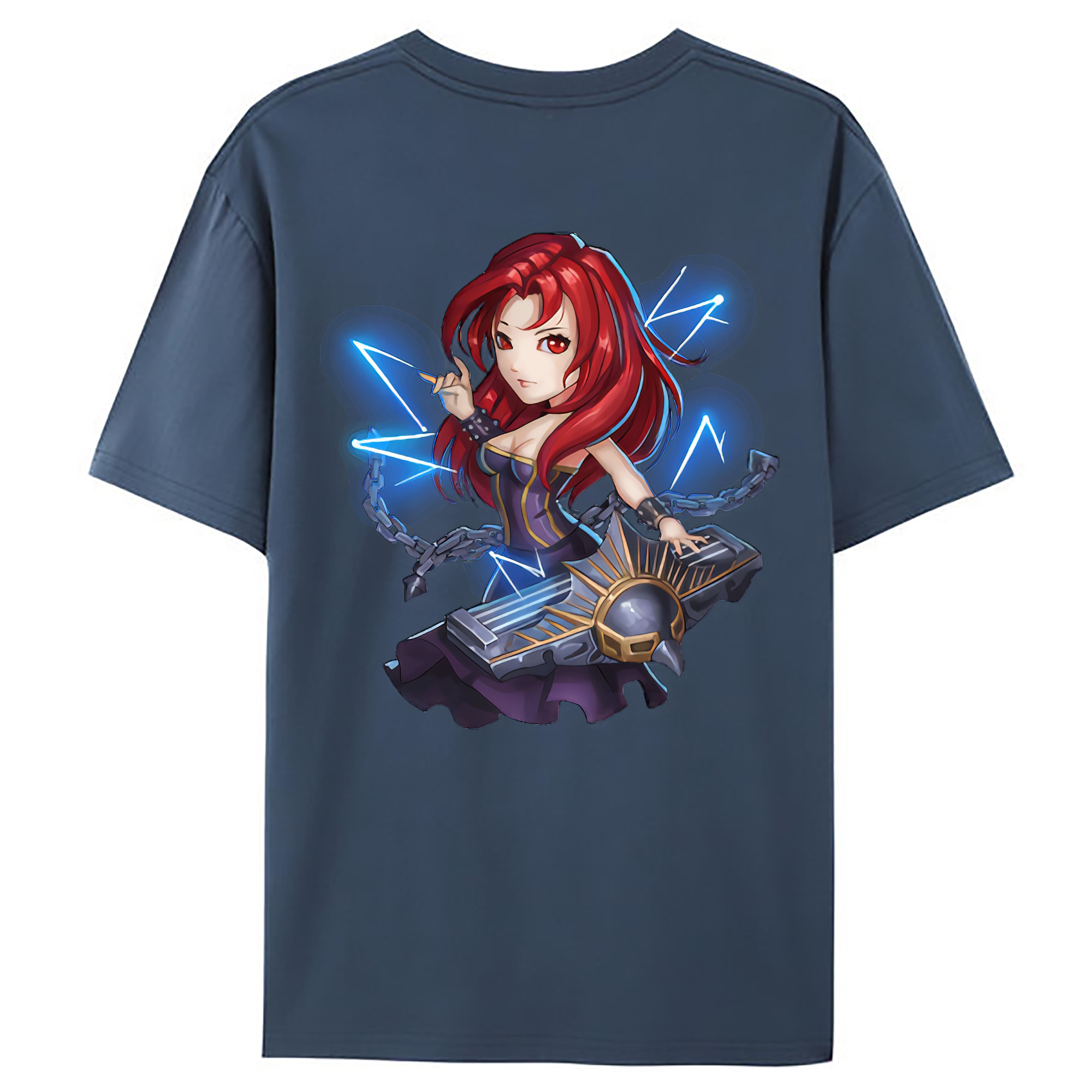 （画像用） リーグ・オブ・レジェンド League of Legends LOL 綿100％ メンズ半袖Tシャツ（バックプリント） 通気性
