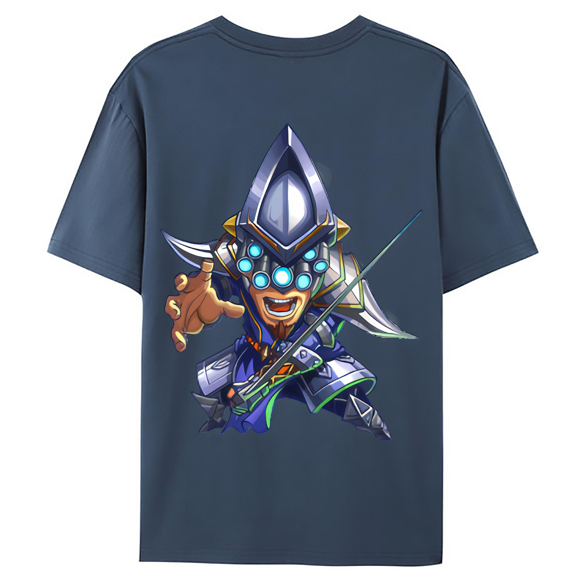 （画像用） リーグ・オブ・レジェンド League of Legends LOL 綿100％ メンズ半袖Tシャツ（バックプリント） 通気性