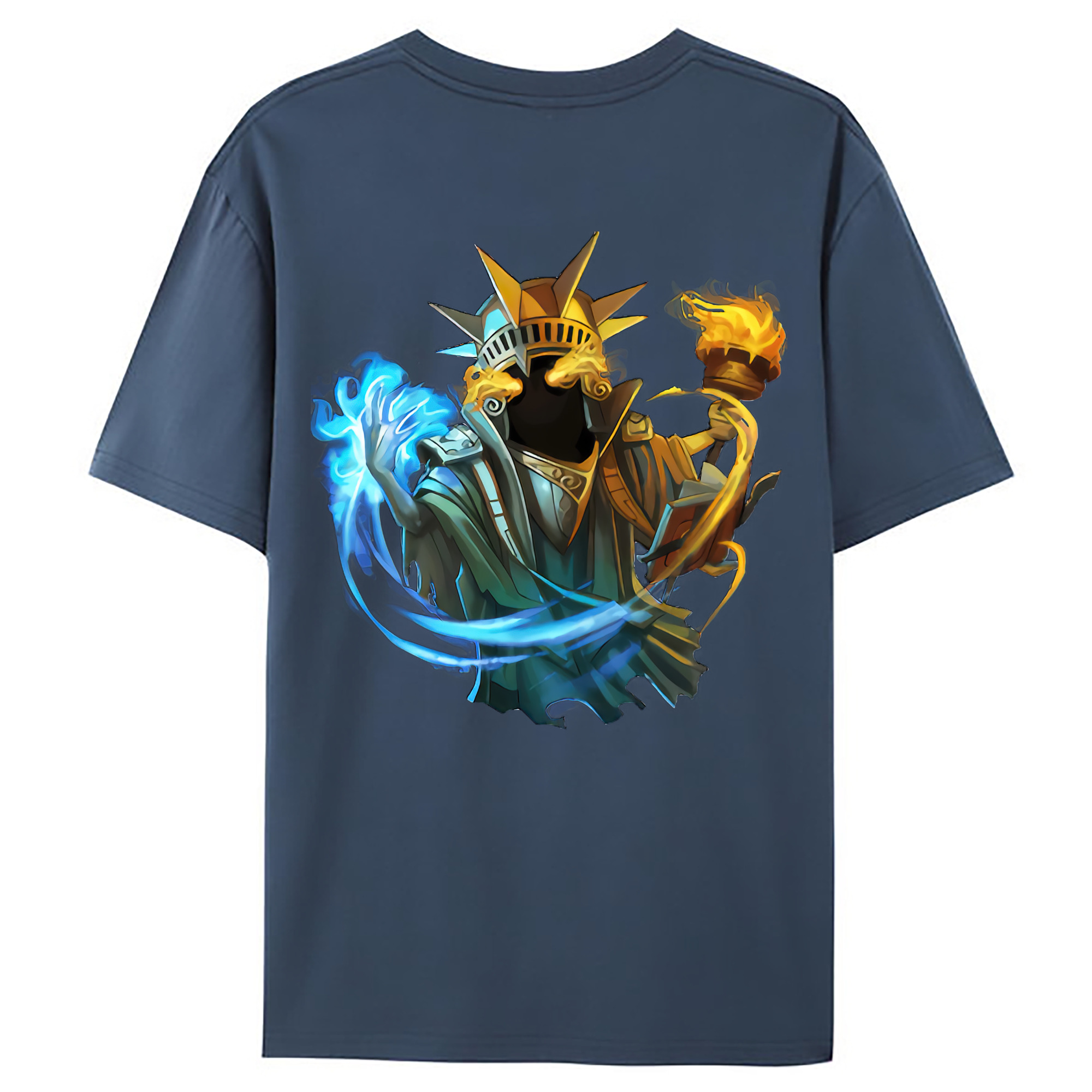 （画像用） リーグ・オブ・レジェンド League of Legends LOL 綿100％ メンズ半袖Tシャツ（バックプリント） 通気性
