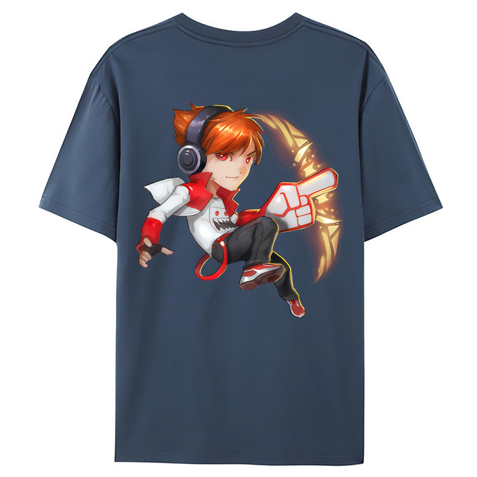 （画像用） リーグ・オブ・レジェンド League of Legends LOL 綿100％ メンズ半袖Tシャツ（バックプリント） 通気性