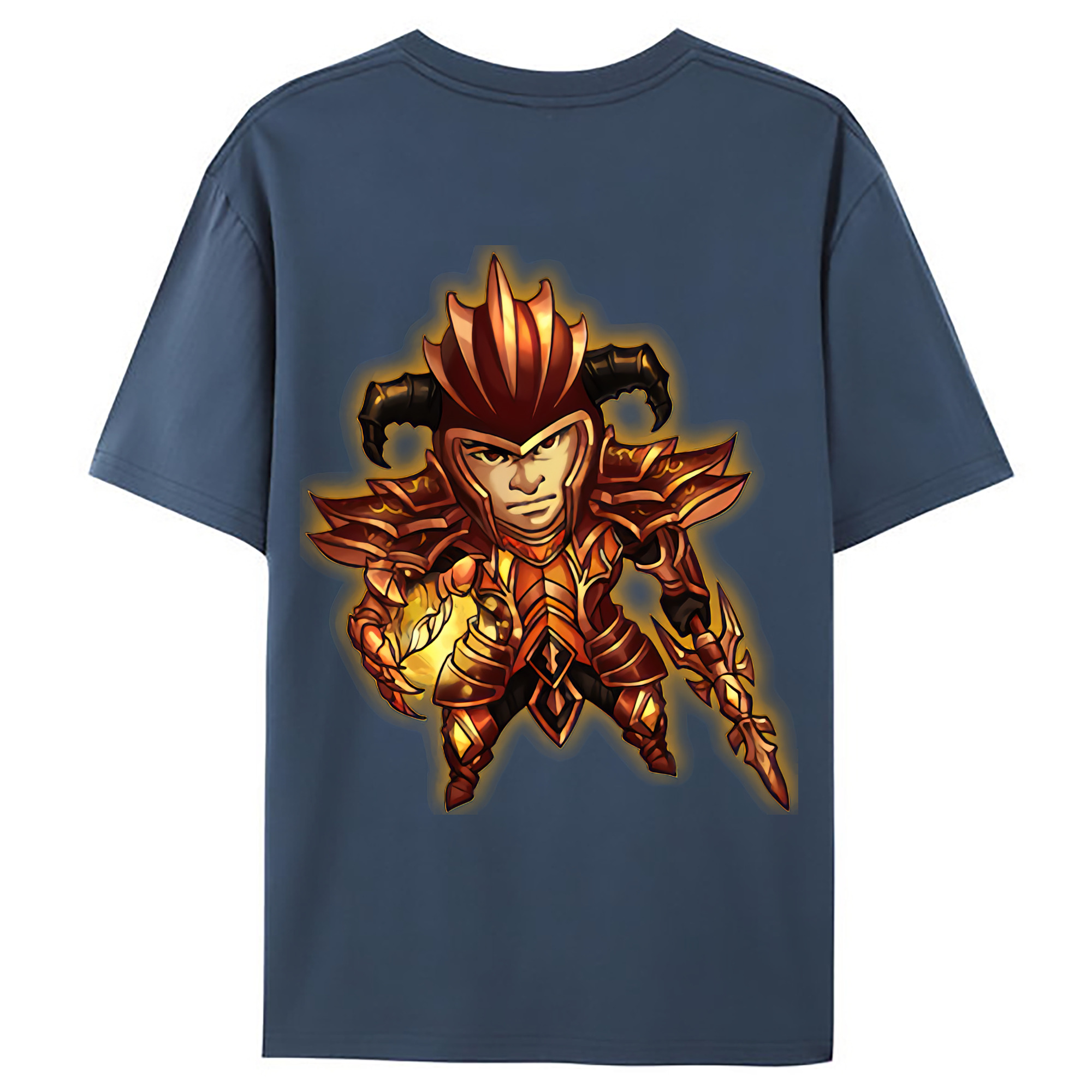 （画像用） リーグ・オブ・レジェンド League of Legends LOL 綿100％ メンズ半袖Tシャツ（バックプリント） 通気性