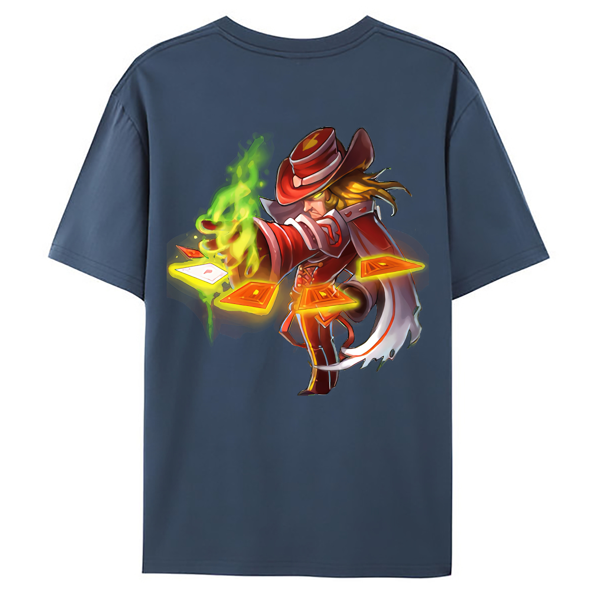 （画像用） リーグ・オブ・レジェンド League of Legends LOL 綿100％ メンズ半袖Tシャツ（バックプリント） 通気性
