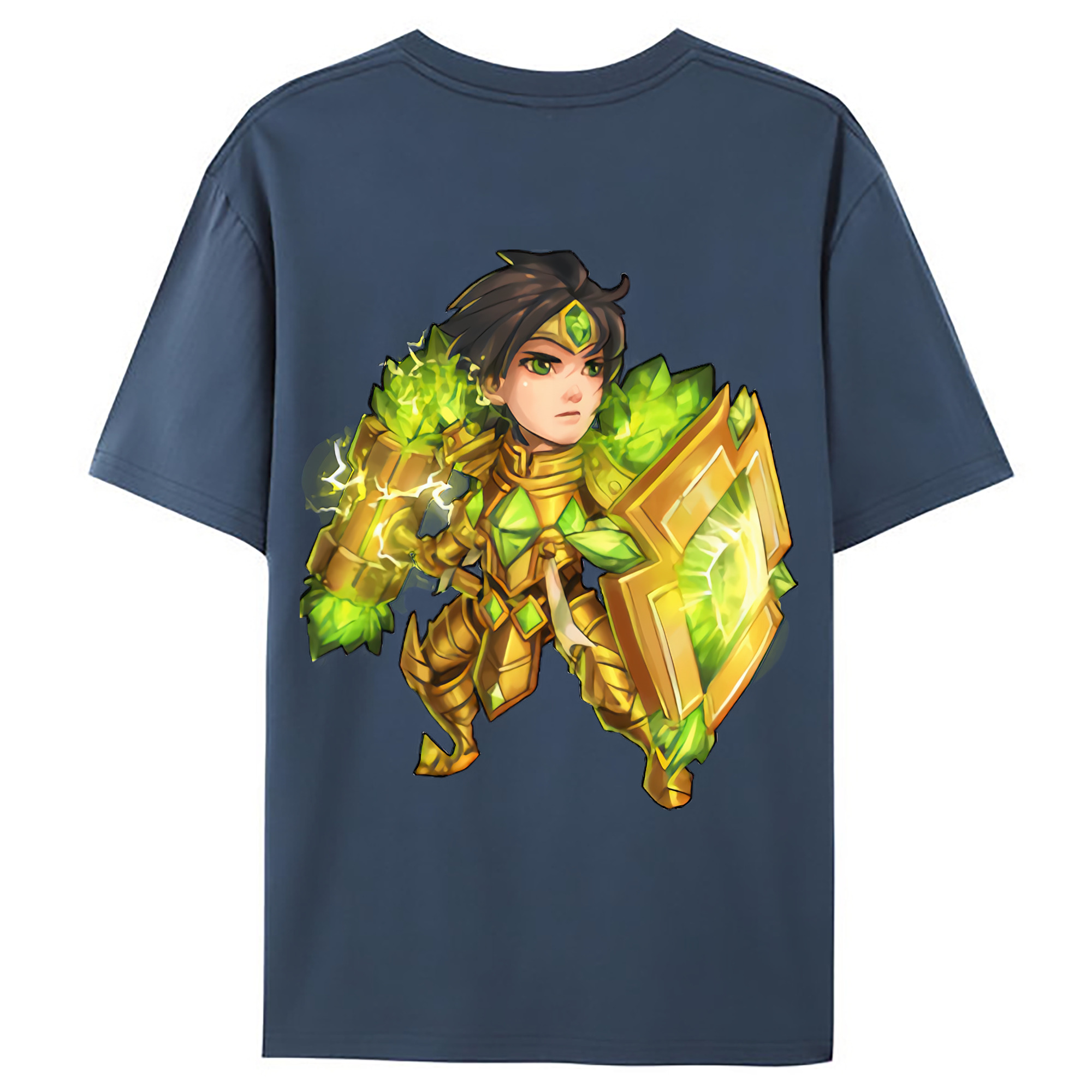 （画像用） リーグ・オブ・レジェンド League of Legends LOL 綿100％ メンズ半袖Tシャツ（バックプリント） 通気性