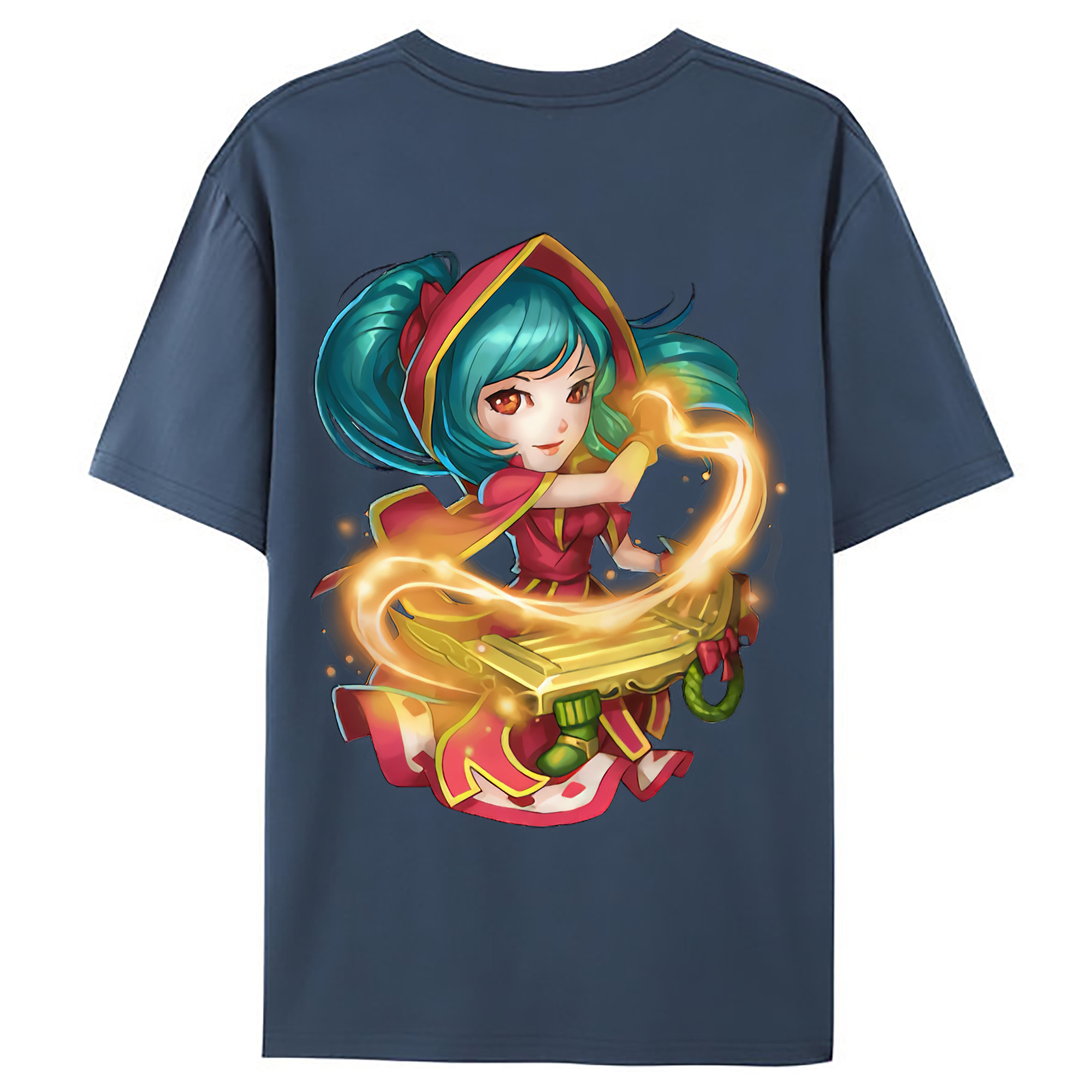 （画像用） リーグ・オブ・レジェンド League of Legends LOL 綿100％ メンズ半袖Tシャツ（バックプリント） 通気性