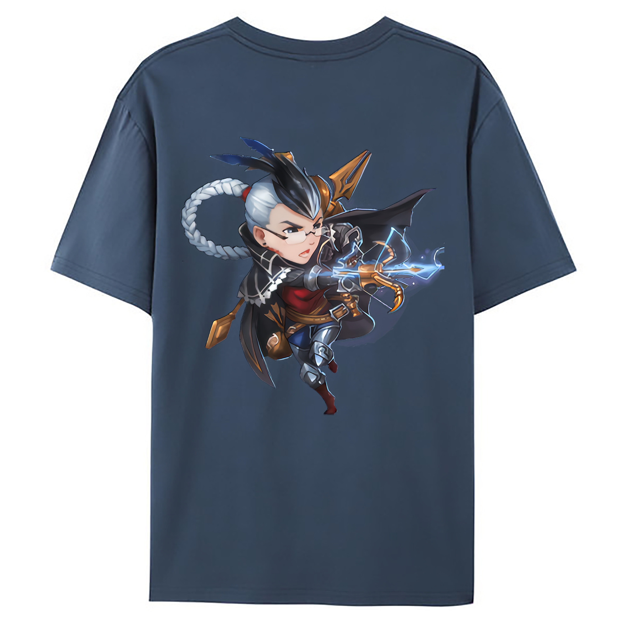 （画像用） リーグ・オブ・レジェンド League of Legends LOL 綿100％ メンズ半袖Tシャツ（バックプリント） 通気性