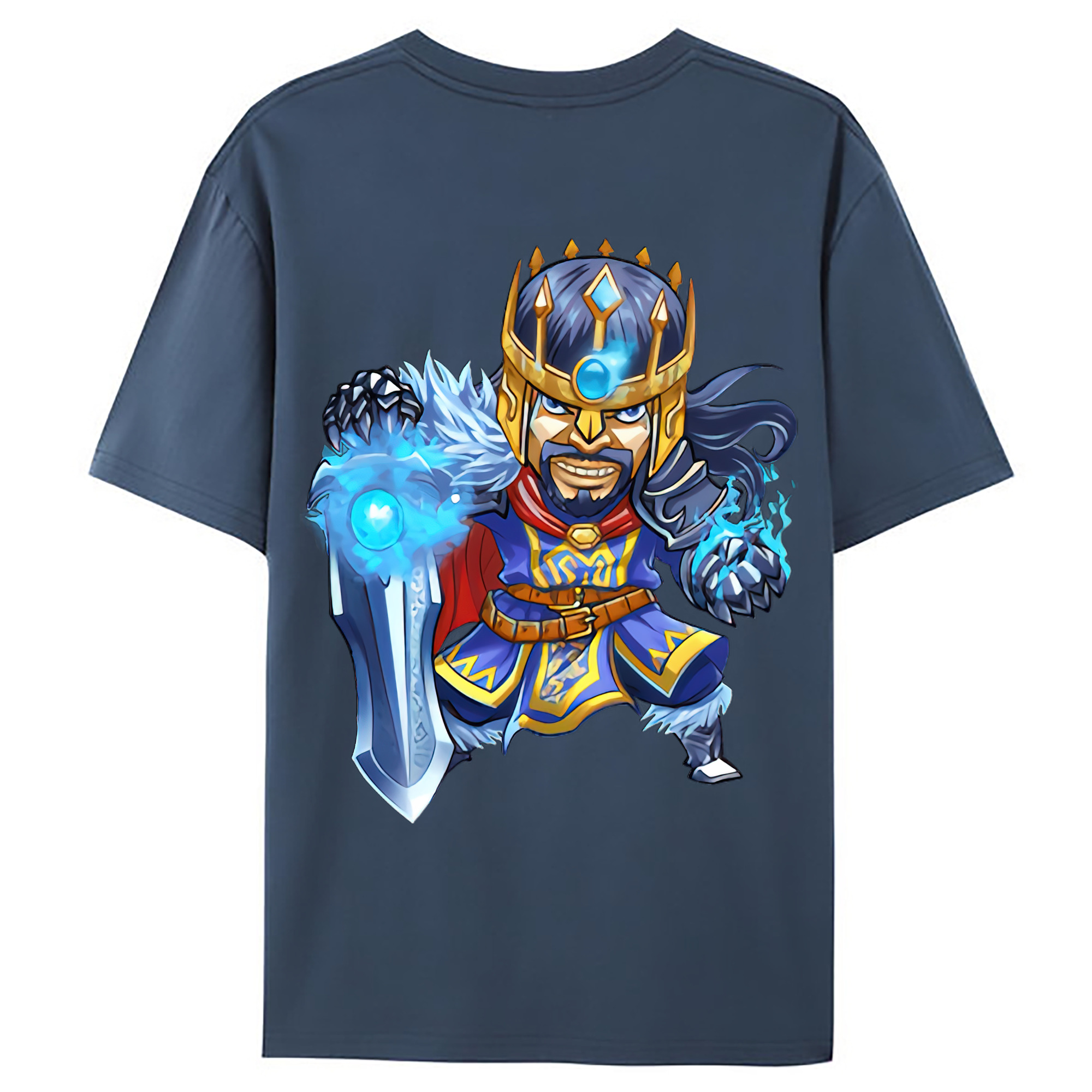 （画像用） リーグ・オブ・レジェンド League of Legends LOL 綿100％ メンズ半袖Tシャツ（バックプリント） 通気性