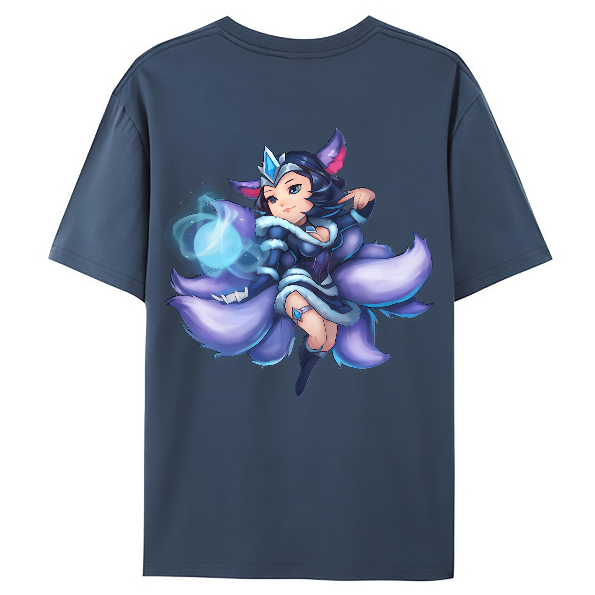 （画像用） リーグ・オブ・レジェンド League of Legends LOL 綿100％ メンズ半袖Tシャツ（バックプリント） 通気性