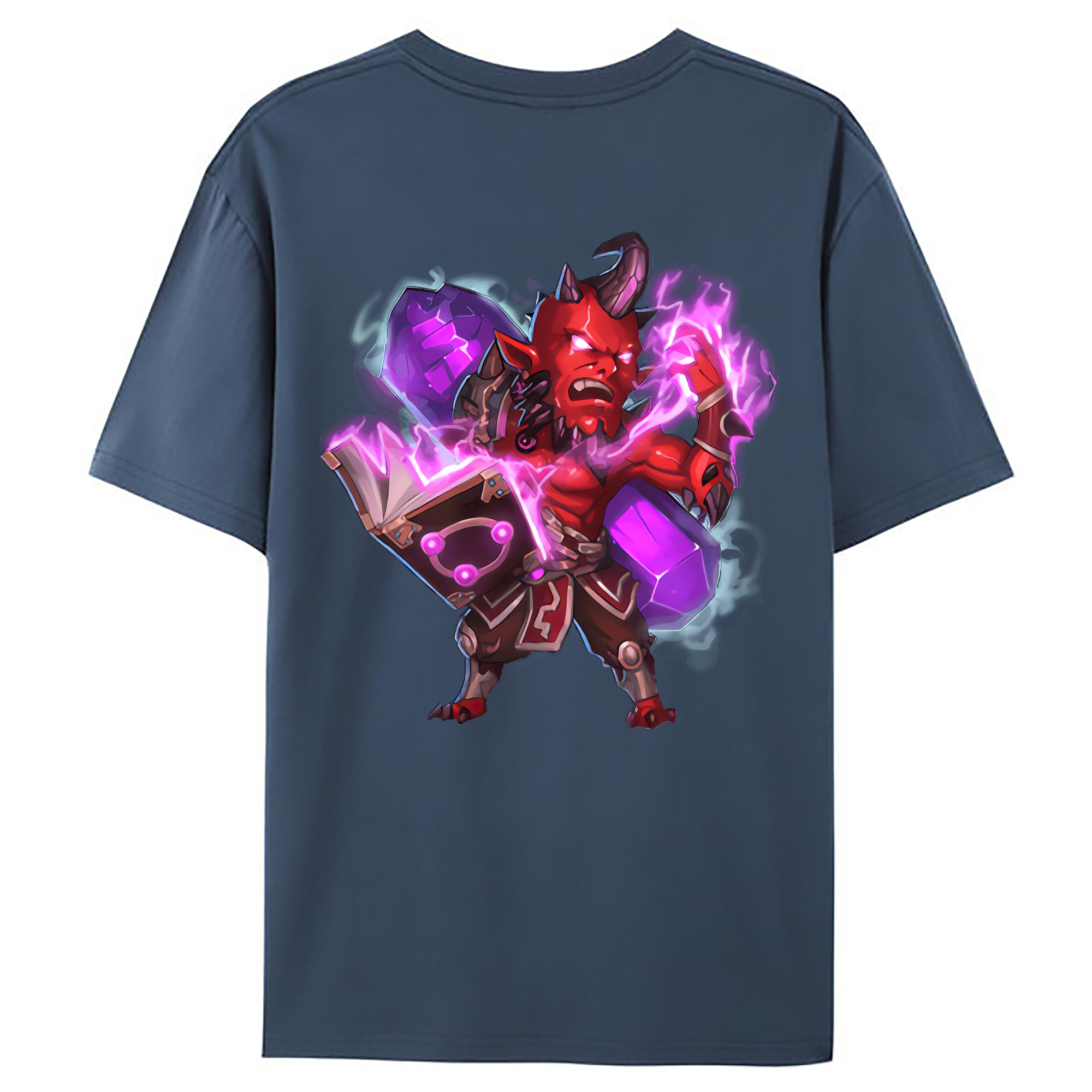 （画像用） リーグ・オブ・レジェンド League of Legends LOL 綿100％ メンズ半袖Tシャツ（バックプリント） 通気性