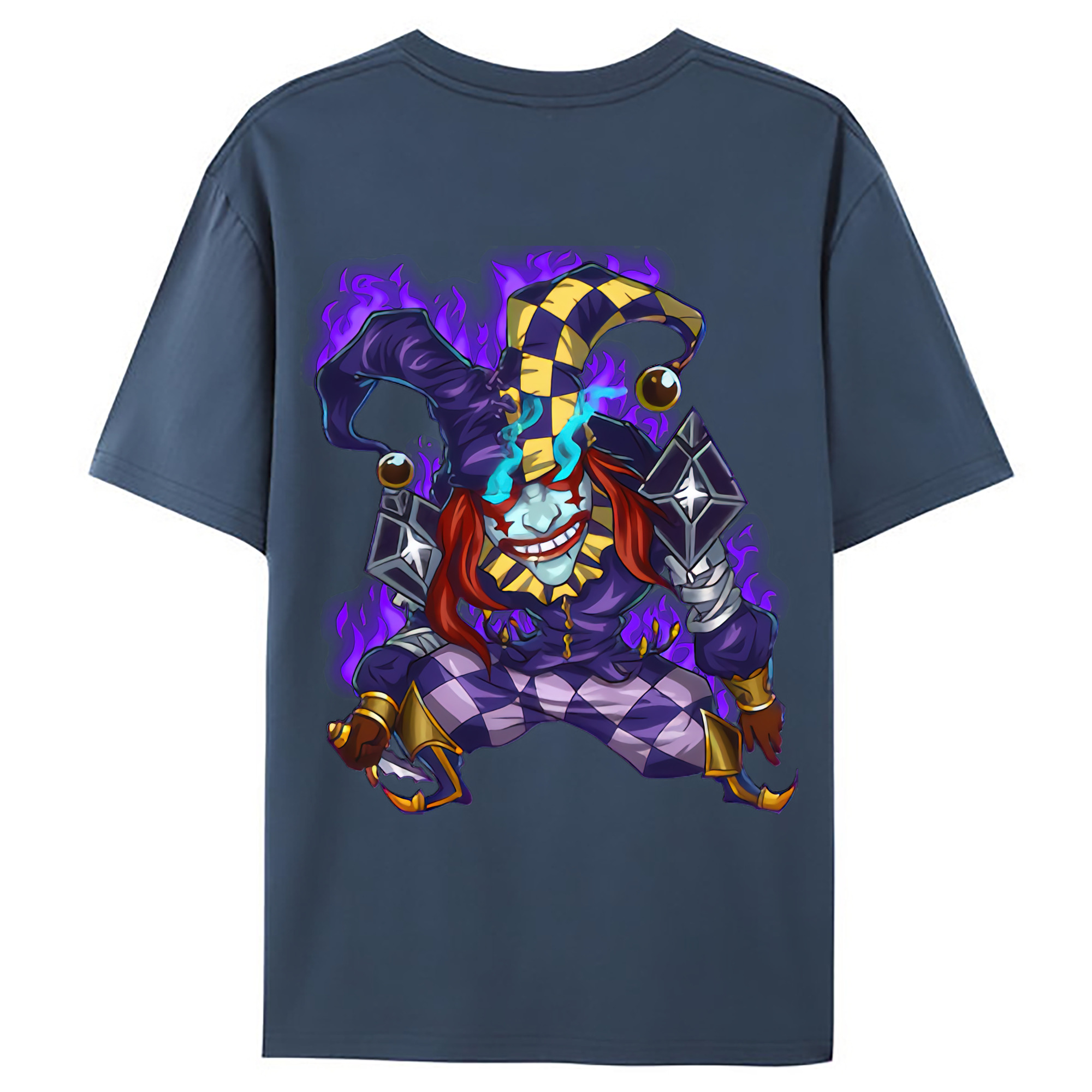 （画像用） リーグ・オブ・レジェンド League of Legends LOL 綿100％ メンズ半袖Tシャツ（バックプリント） 通気性