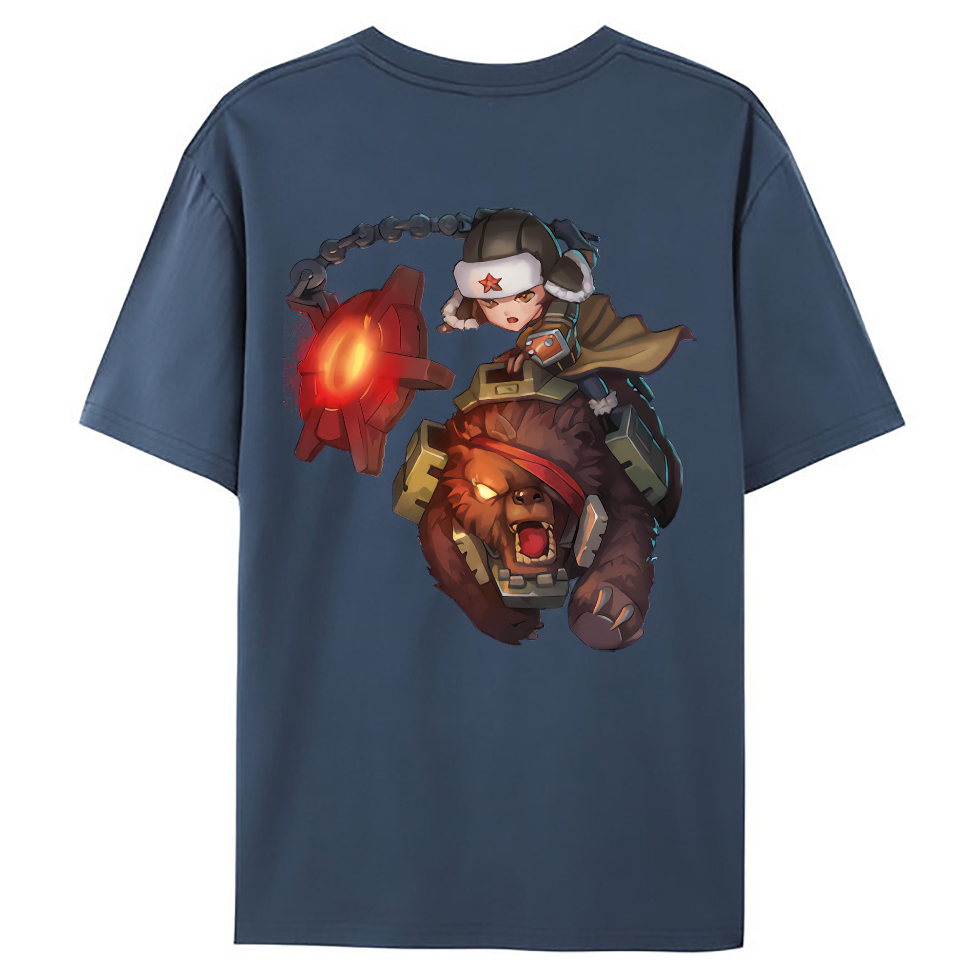 （画像用） リーグ・オブ・レジェンド League of Legends LOL 綿100％ メンズ半袖Tシャツ（バックプリント） 通気性