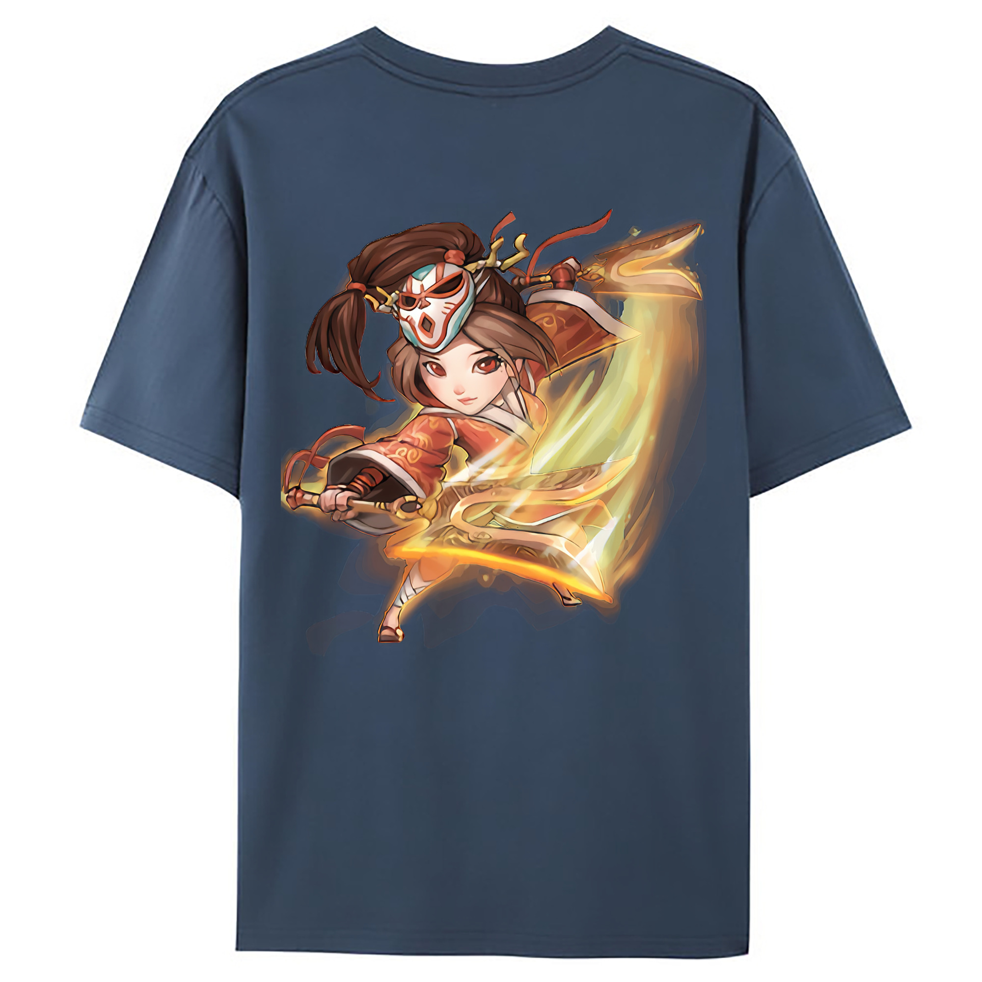 （画像用） リーグ・オブ・レジェンド League of Legends LOL 綿100％ メンズ半袖Tシャツ（バックプリント） 通気性