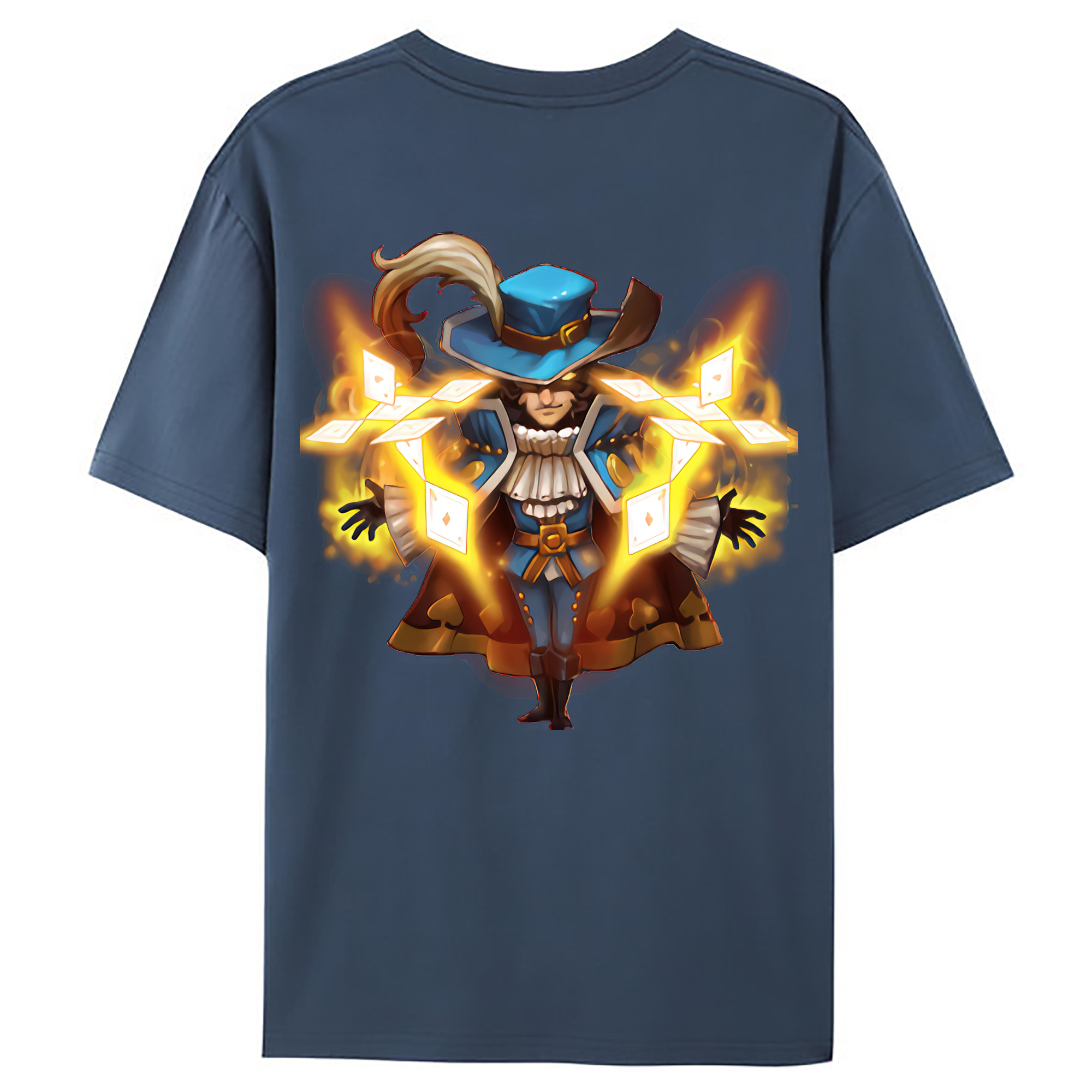 （画像用） リーグ・オブ・レジェンド League of Legends LOL 綿100％ メンズ半袖Tシャツ（バックプリント） 通気性