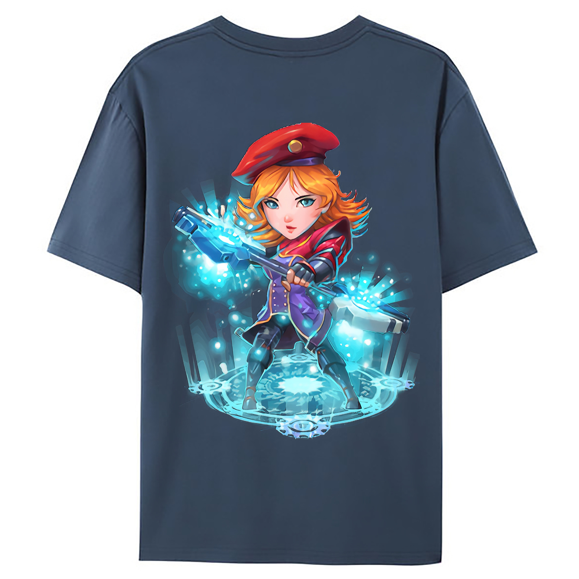 （画像用） リーグ・オブ・レジェンド League of Legends LOL 綿100％ メンズ半袖Tシャツ（バックプリント） 通気性