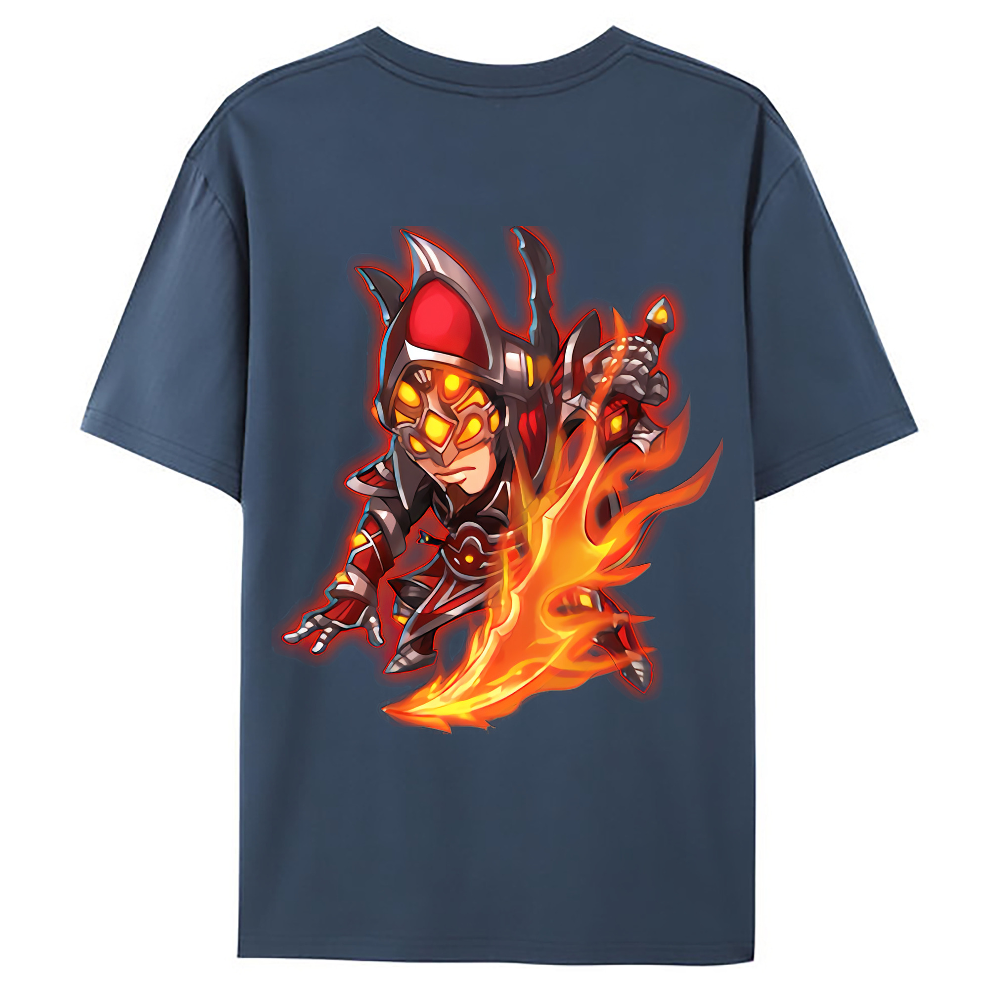 （画像用） リーグ・オブ・レジェンド League of Legends LOL 綿100％ メンズ半袖Tシャツ（バックプリント） 通気性