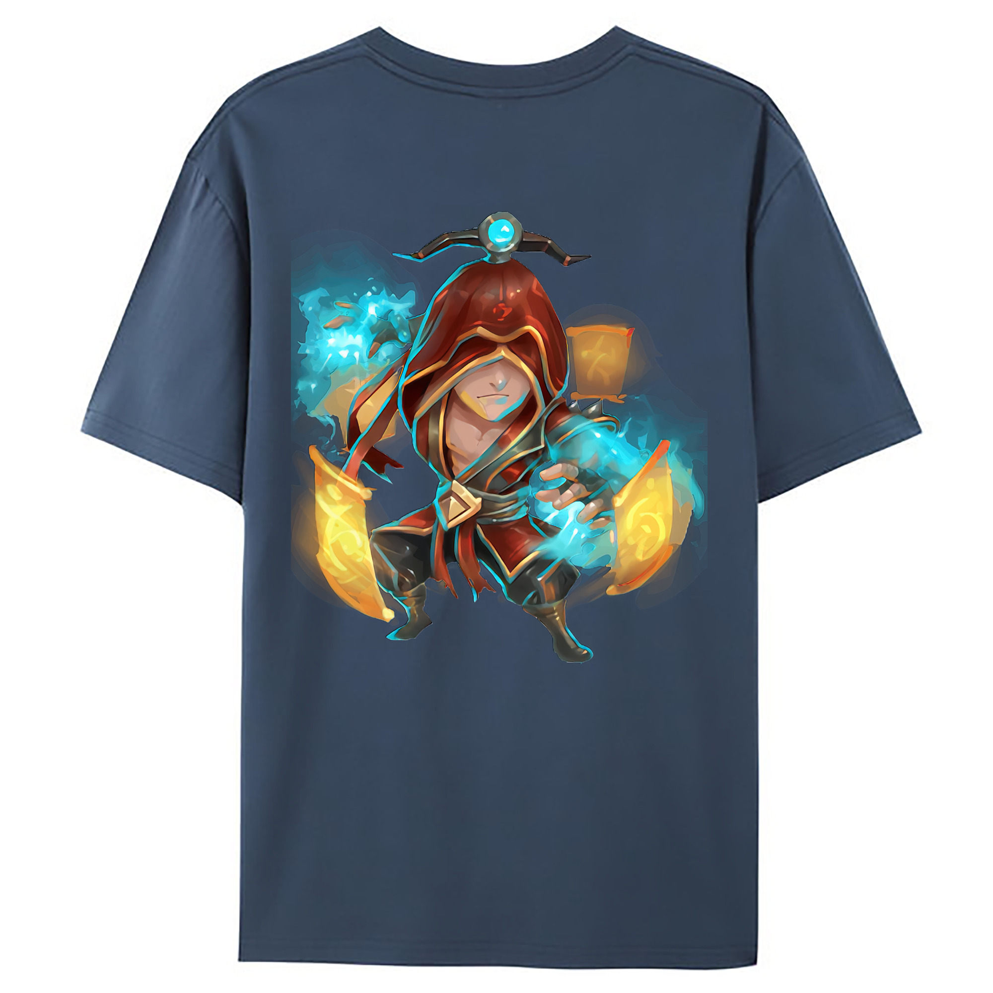 （画像用） リーグ・オブ・レジェンド League of Legends LOL 綿100％ メンズ半袖Tシャツ（バックプリント） 通気性