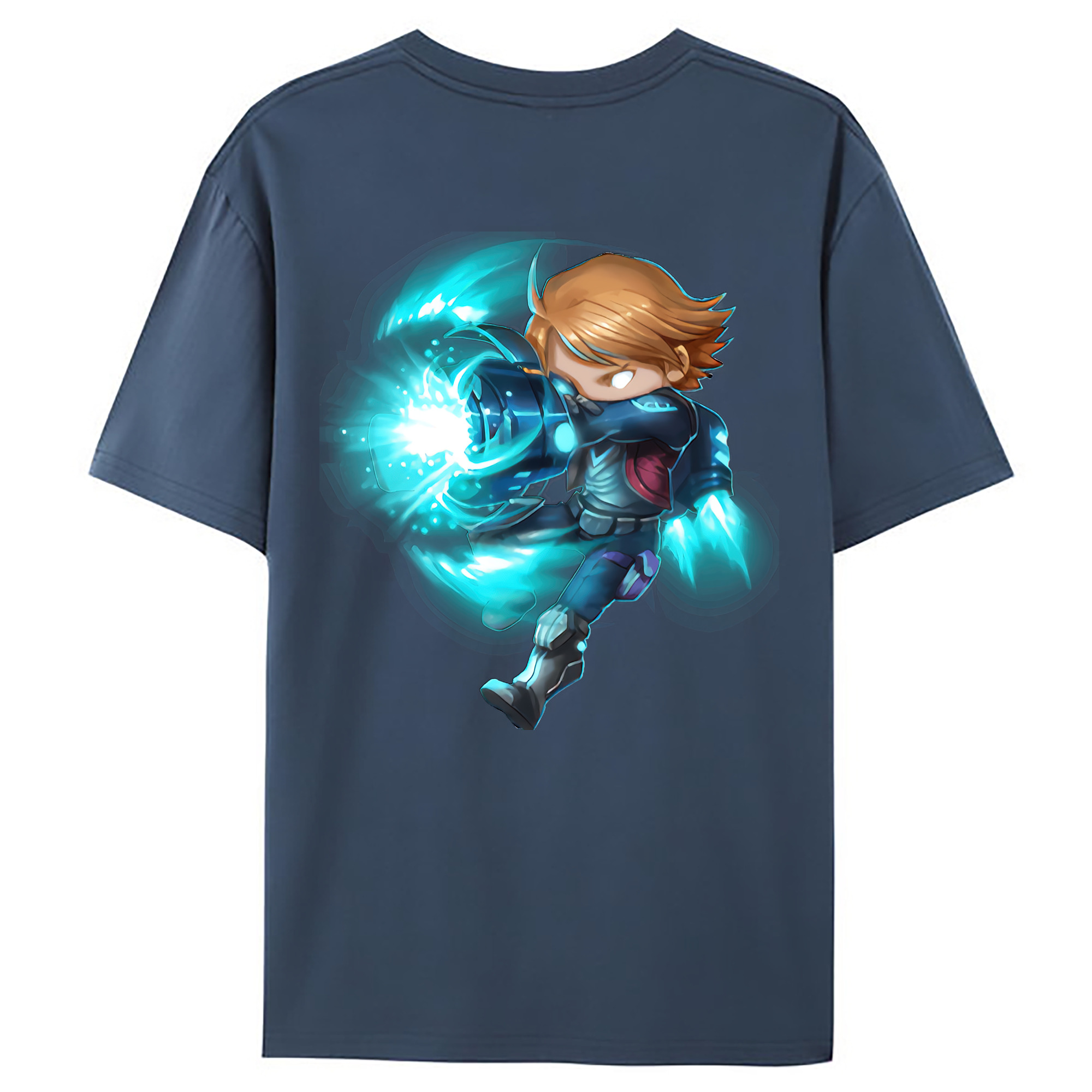 （画像用） リーグ・オブ・レジェンド League of Legends LOL 綿100％ メンズ半袖Tシャツ（バックプリント） 通気性