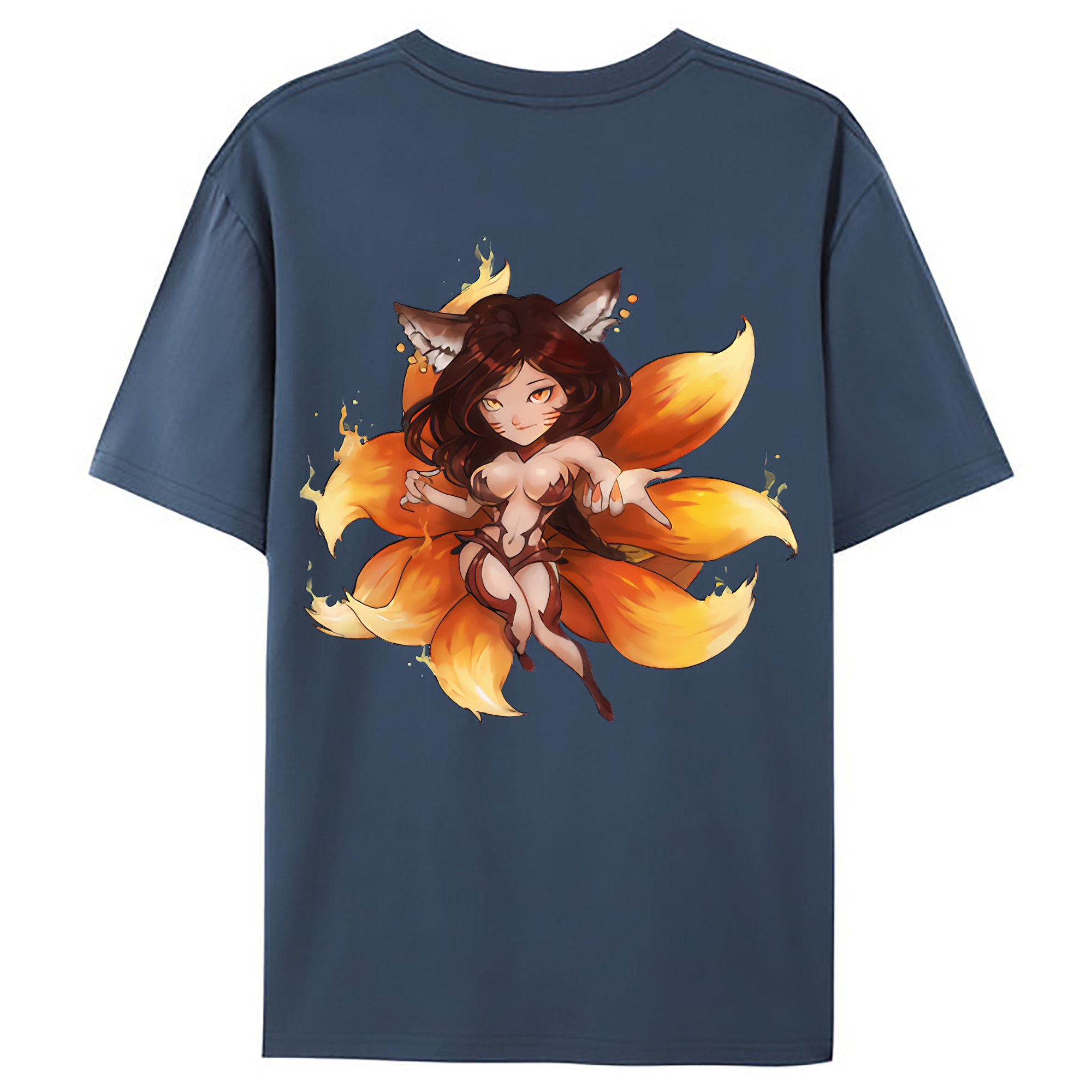 （画像用） リーグ・オブ・レジェンド League of Legends LOL 綿100％ メンズ半袖Tシャツ（バックプリント） 通気性