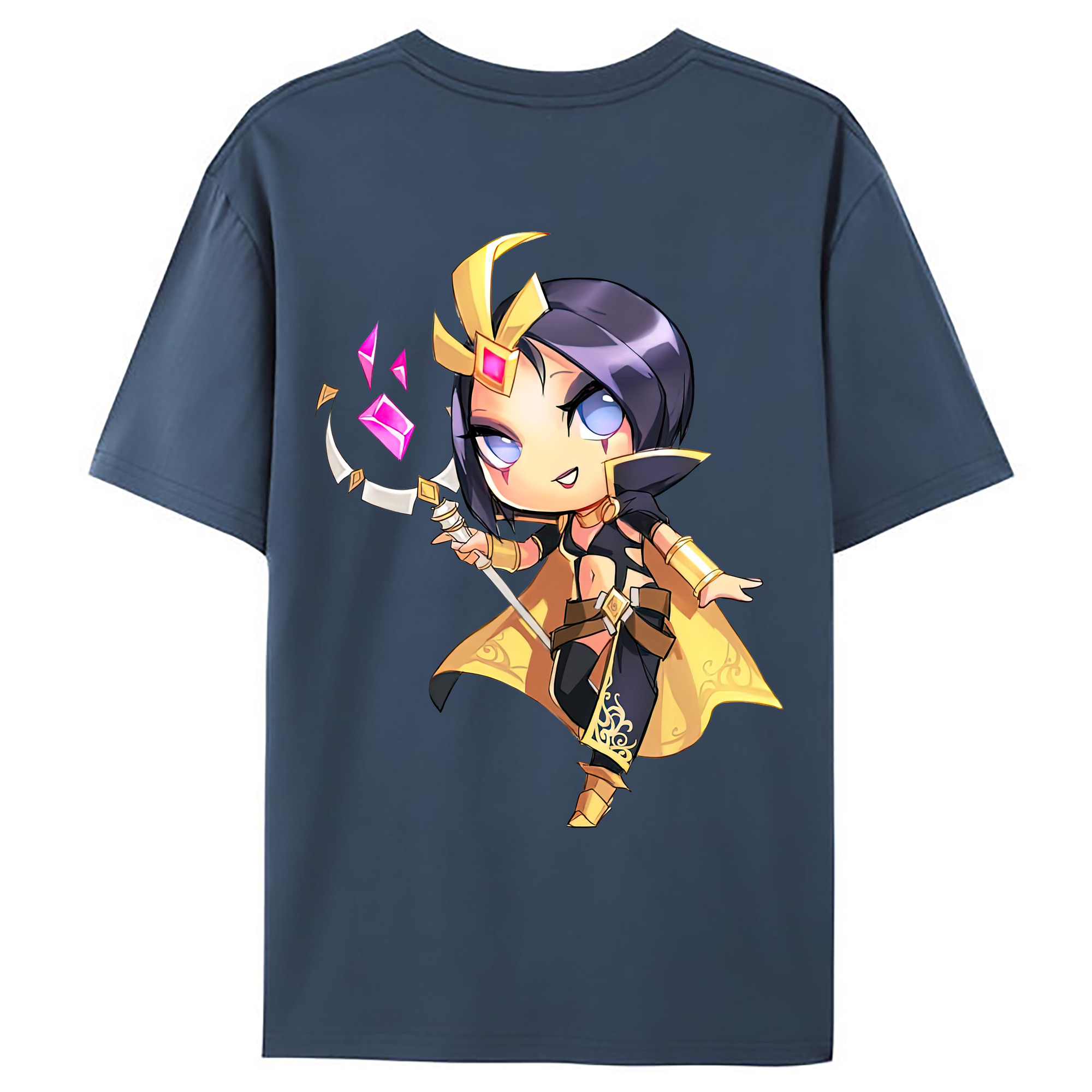 （画像用） リーグ・オブ・レジェンド League of Legends LOL 綿100％ メンズ半袖Tシャツ（バックプリント） 通気性