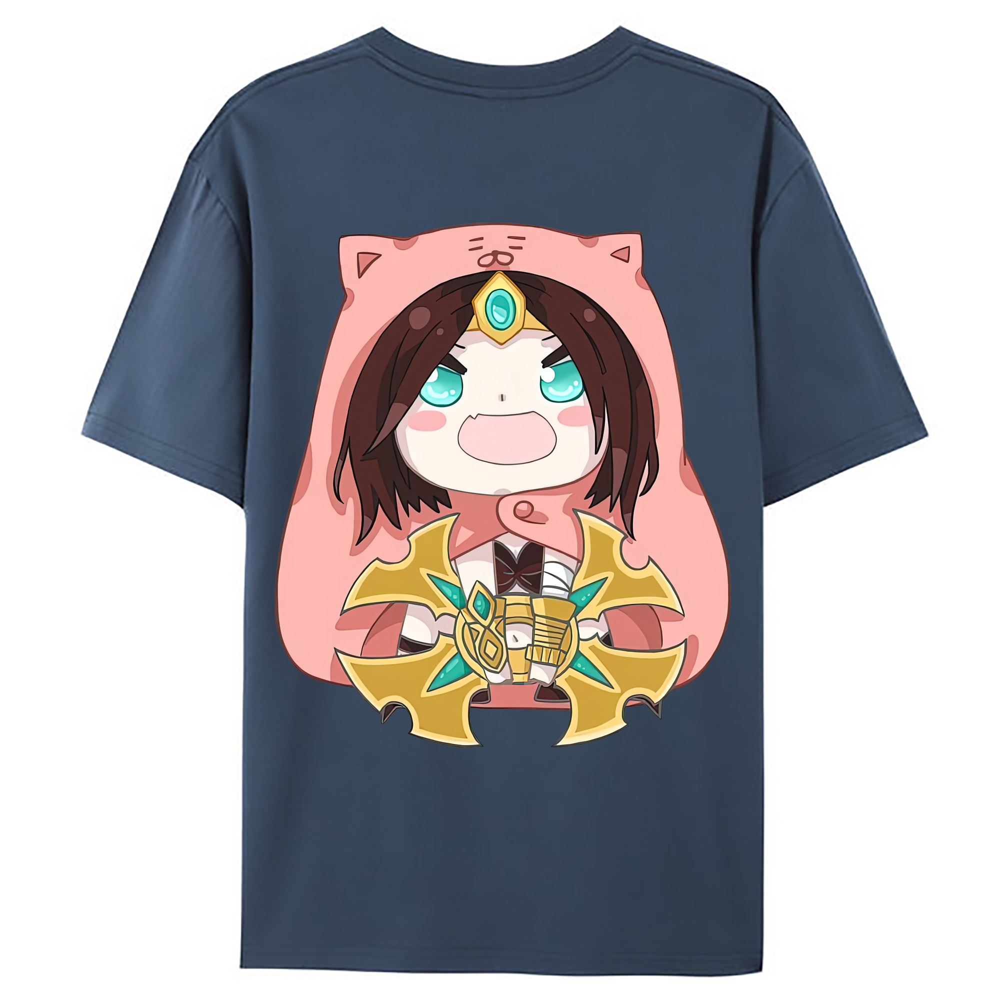 （画像用） リーグ・オブ・レジェンド League of Legends LOL 綿100％ メンズ半袖Tシャツ（バックプリント） 通気性
