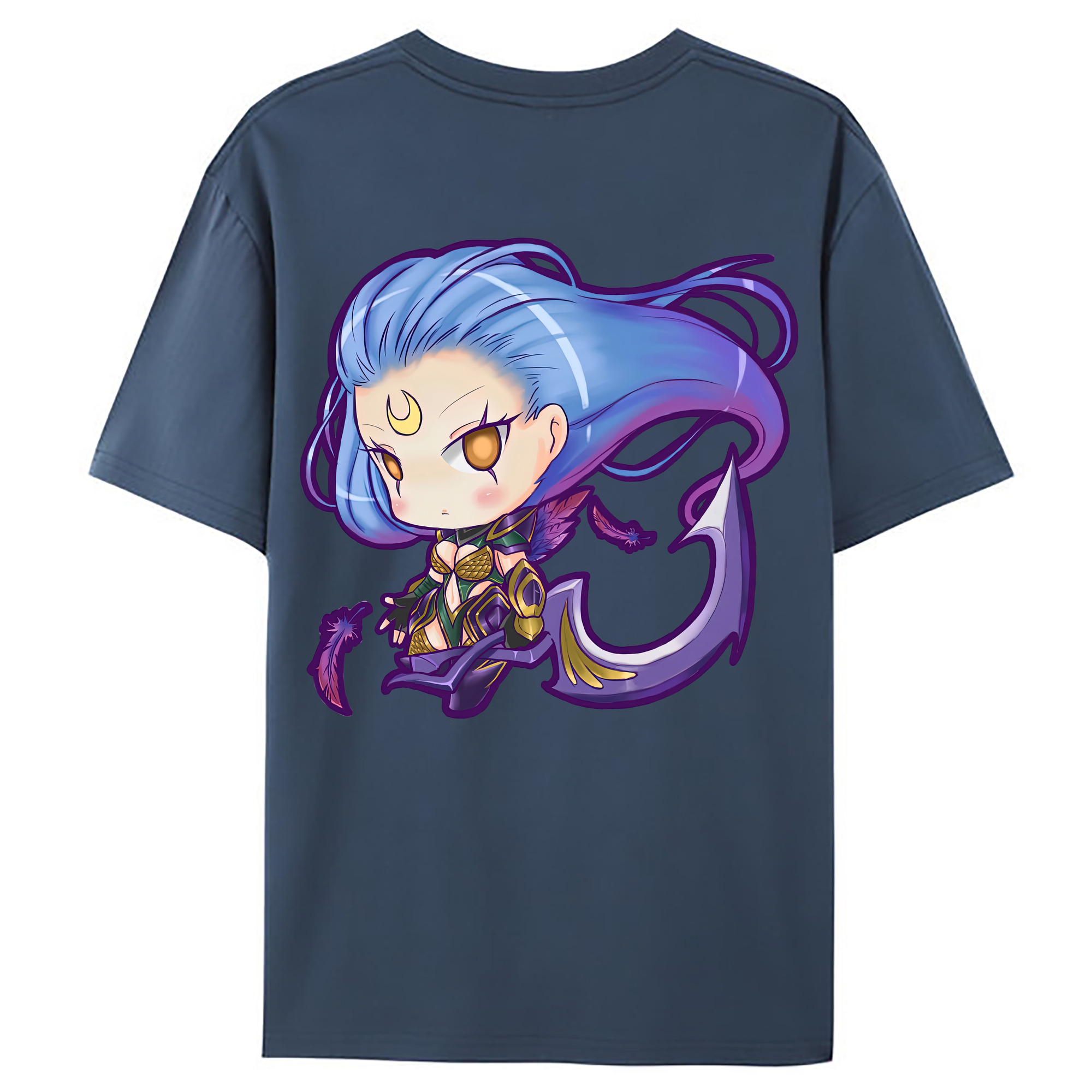 （画像用） リーグ・オブ・レジェンド League of Legends LOL 綿100％ メンズ半袖Tシャツ（バックプリント） 通気性