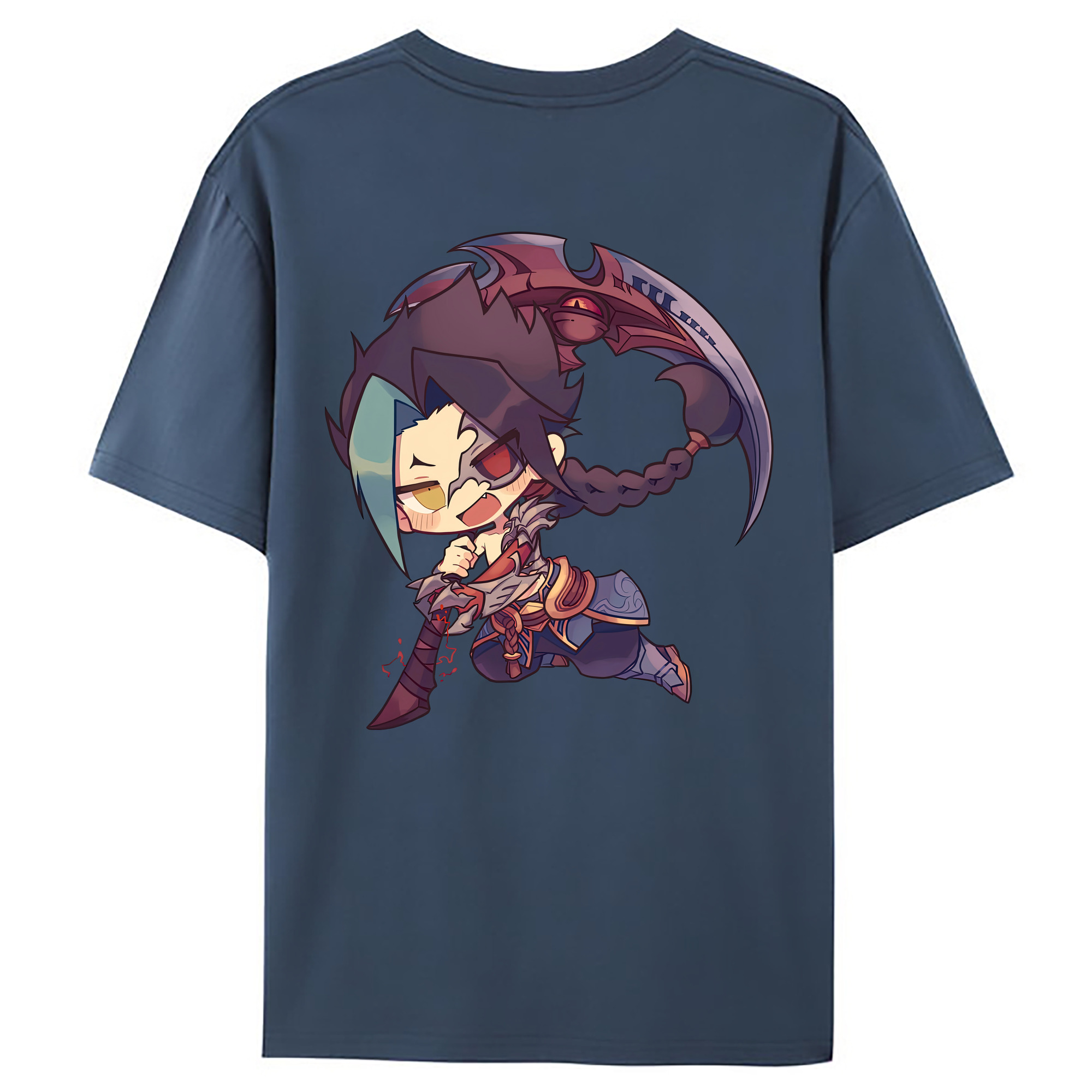（画像用） リーグ・オブ・レジェンド League of Legends LOL 綿100％ メンズ半袖Tシャツ（バックプリント） 通気性