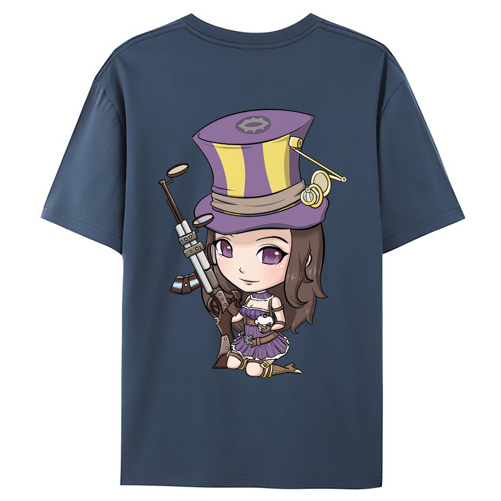 （画像用） リーグ・オブ・レジェンド League of Legends LOL 綿100％ メンズ半袖Tシャツ（バックプリント） 通気性